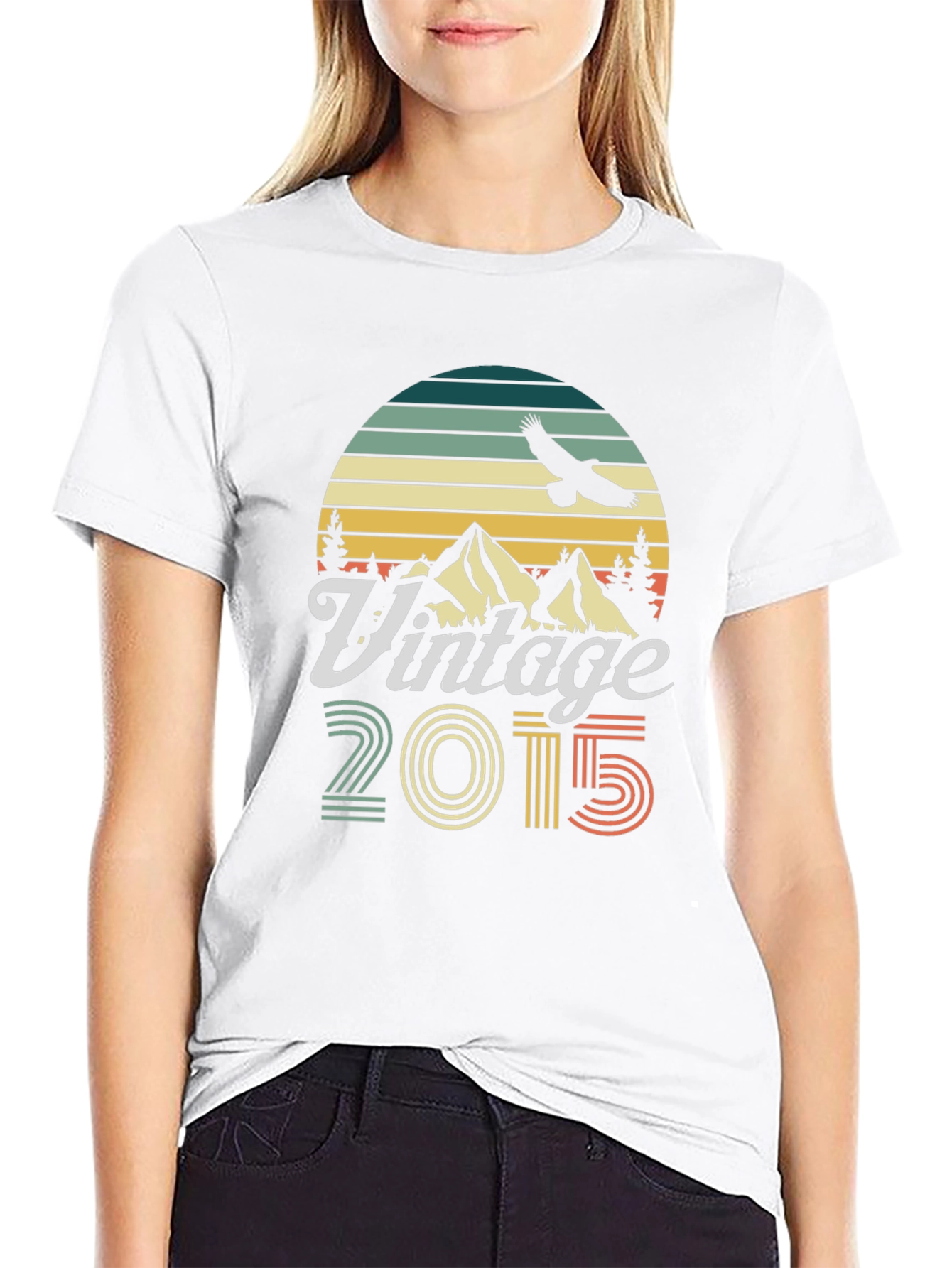 Black Vintage 2015 Graphic T-Shirt Retro Birthday Gift view 9