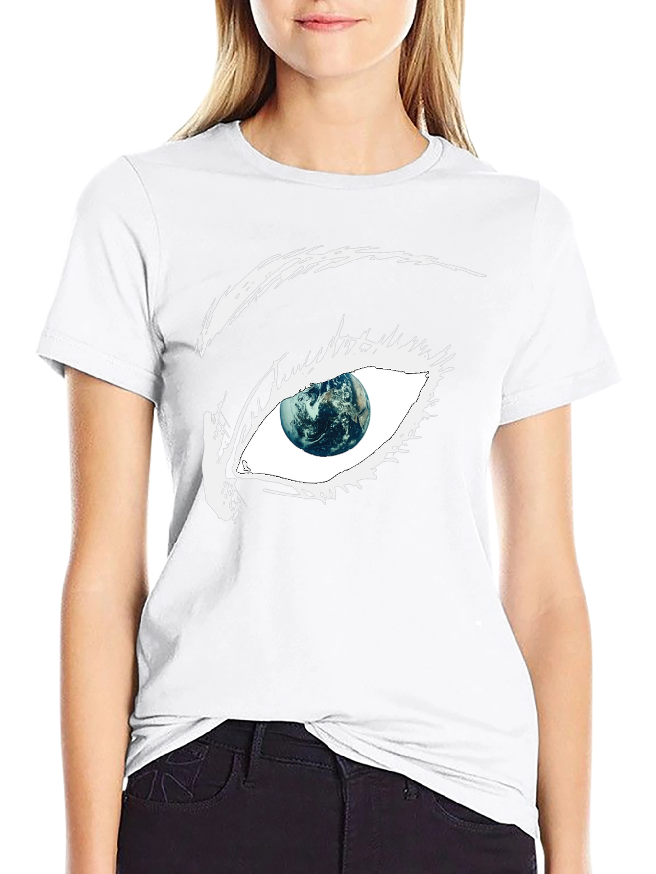 Black Eye See The World T-Shirt - Earth Inside The Eye view 9