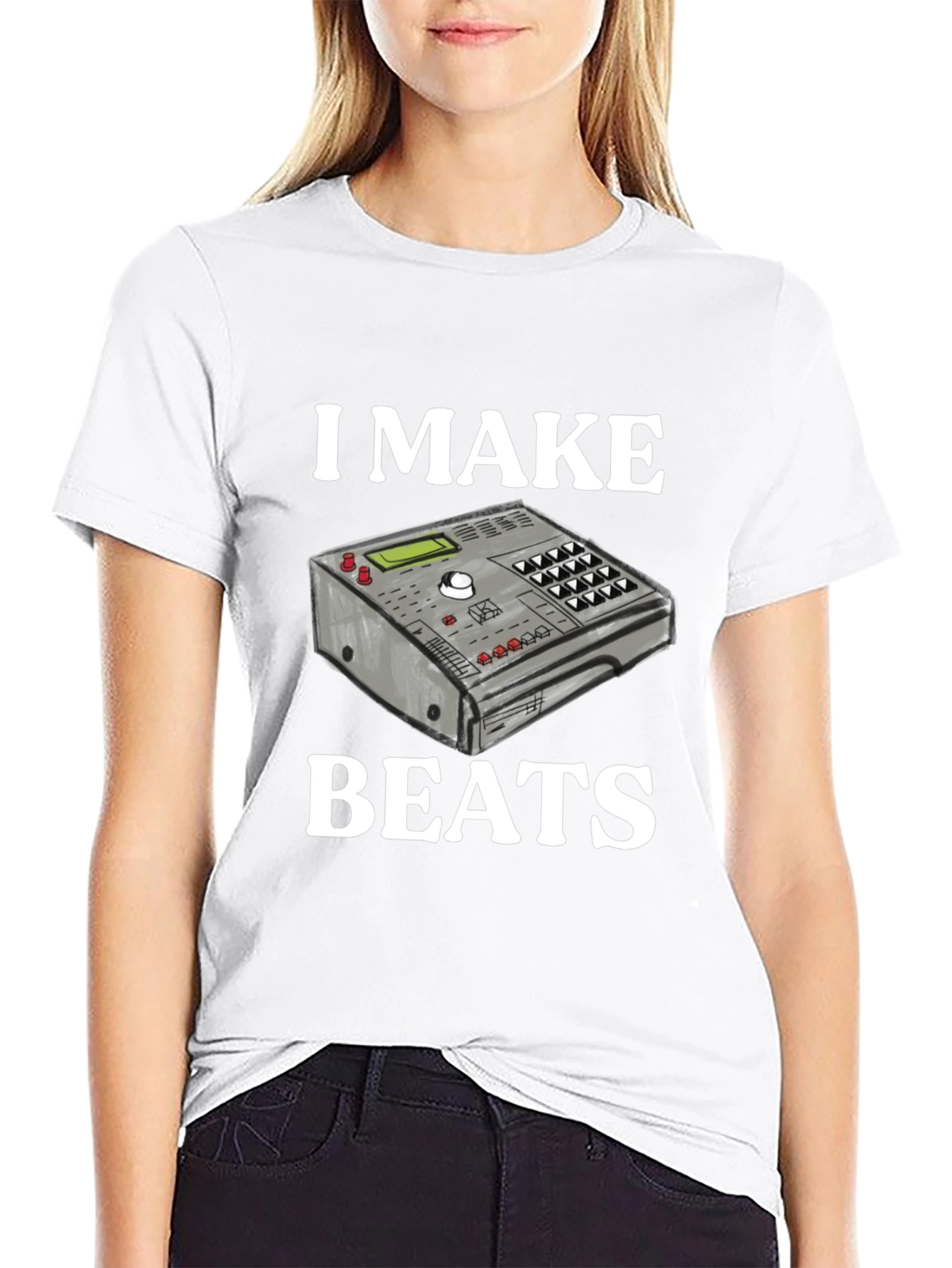 Black I Make Beats T-Shirt - Music Producer DJ view 9