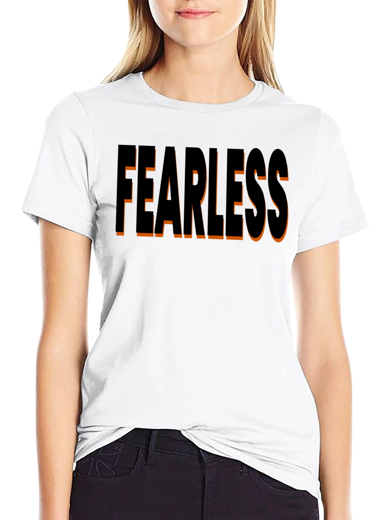 Black Fearless Black Graphic Tee view 9