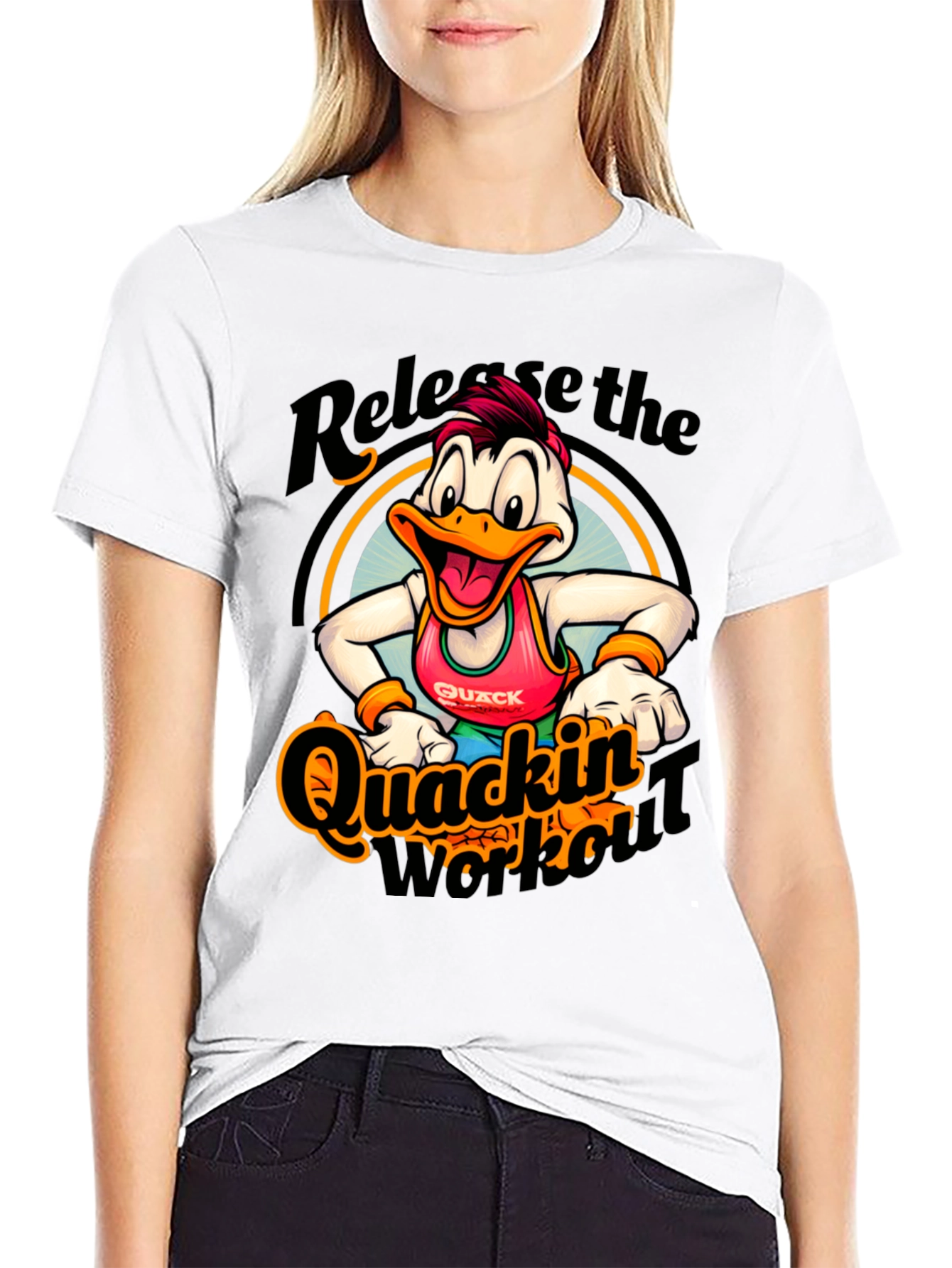 Black Quackin' Workout T-Shirt - Release the Quack! view 9