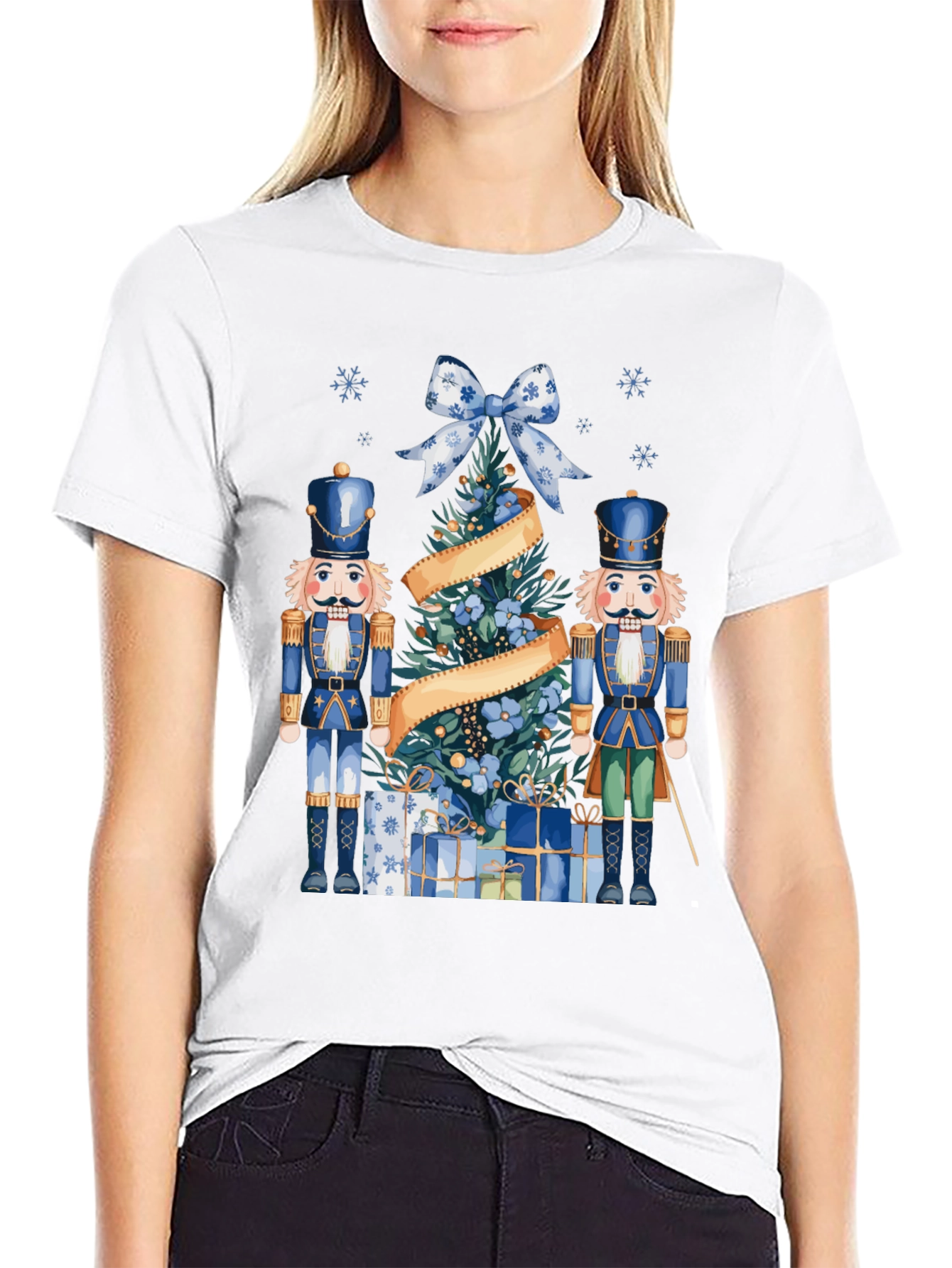 Black Festive Nutcracker Christmas T-Shirt view 9