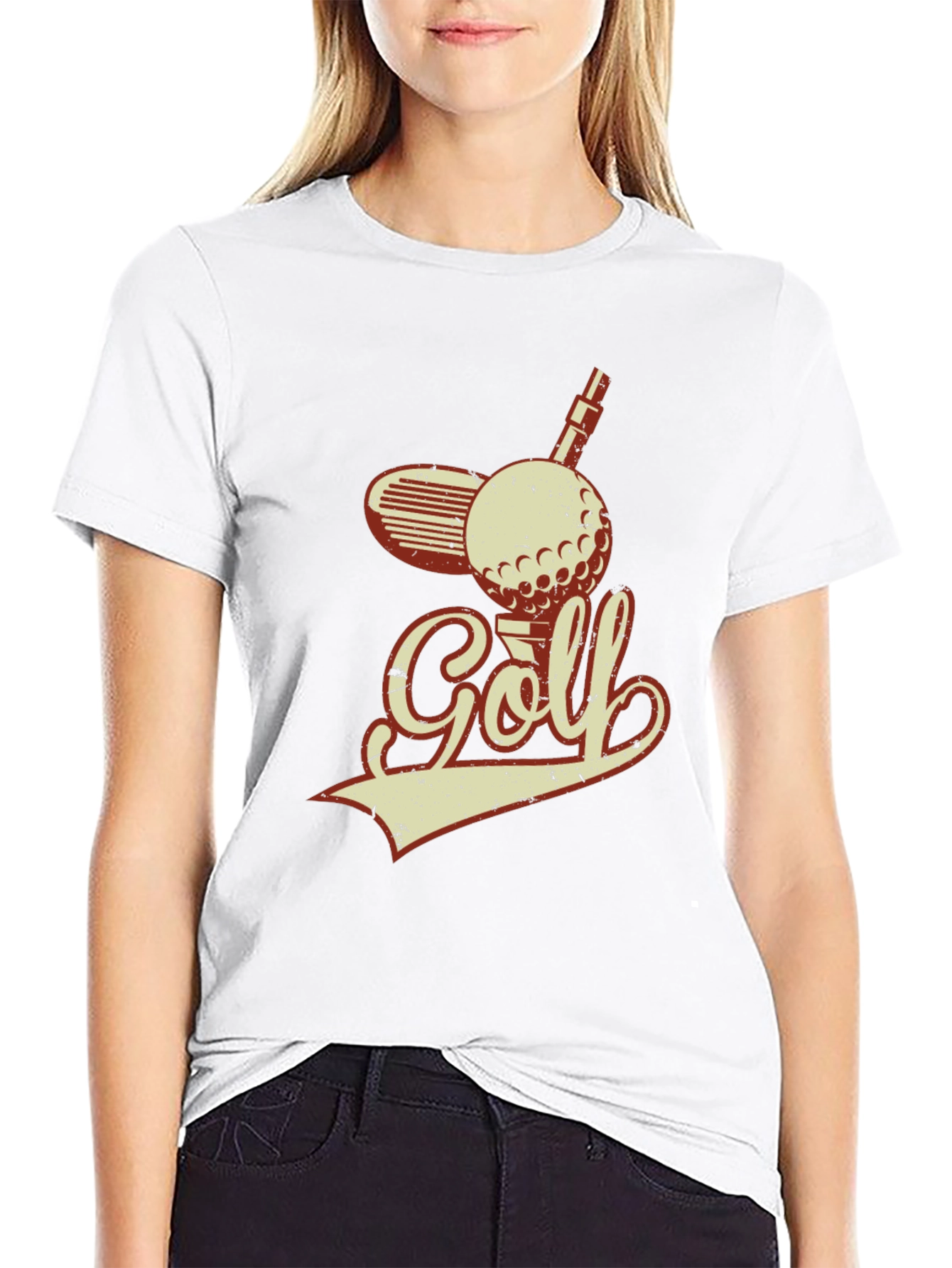 Vintage Golf T-Shirt - Retro Golf Ball and Club Design - 9
