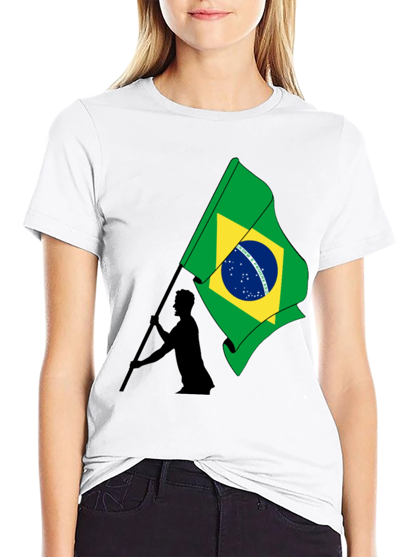 Black Brazil Flag Graphic T-Shirt - Menswear view 9
