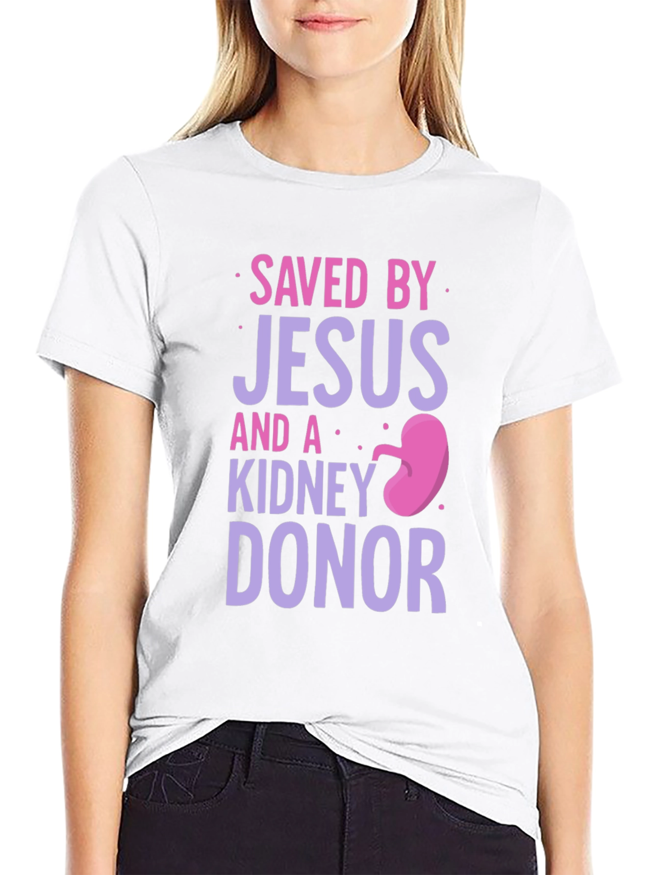 Saved By Jesus & a Kidney Donor Graphic T-Shirt - 9