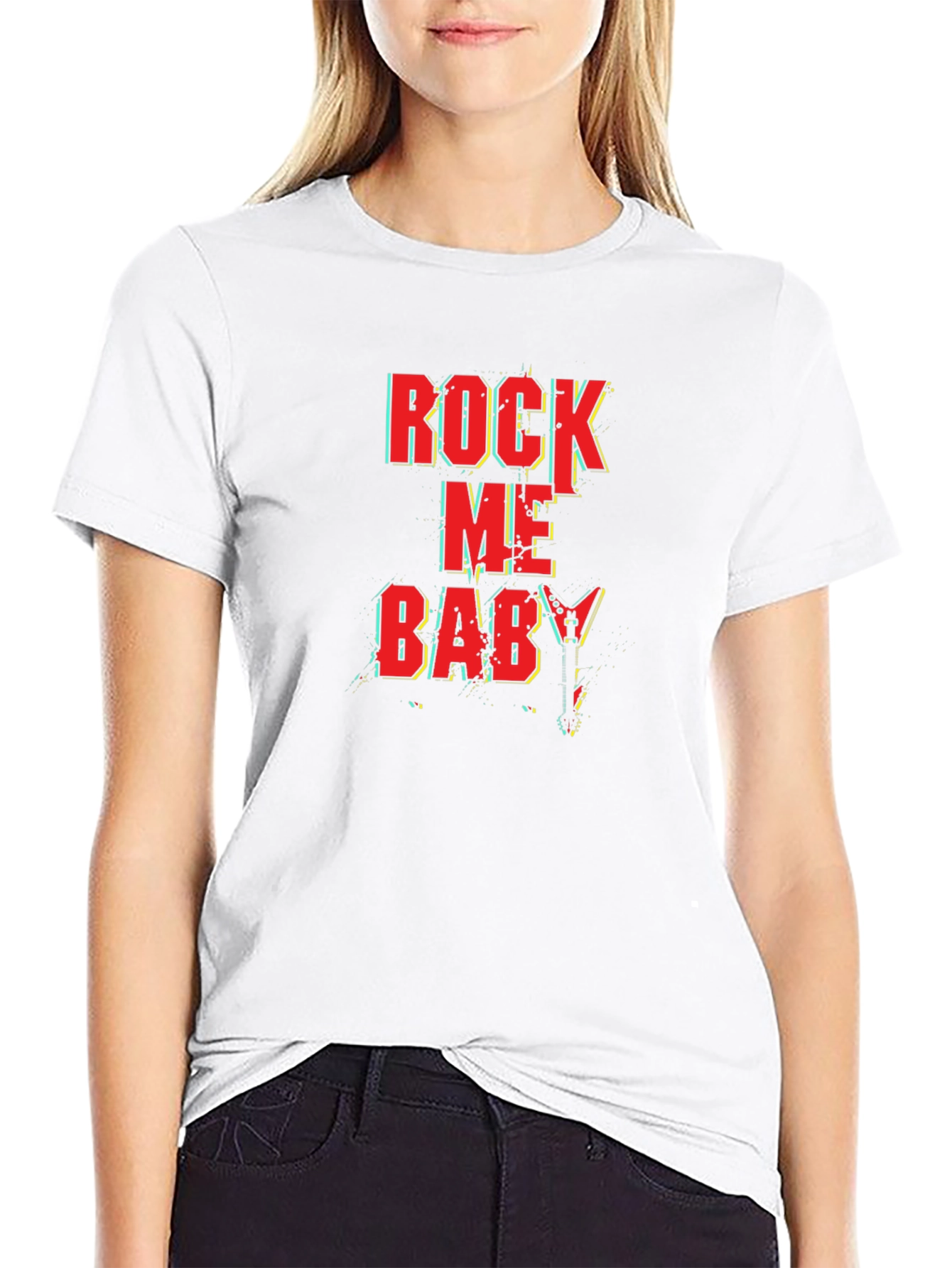 Black Rock Me Baby Black Graphic Tee view 9