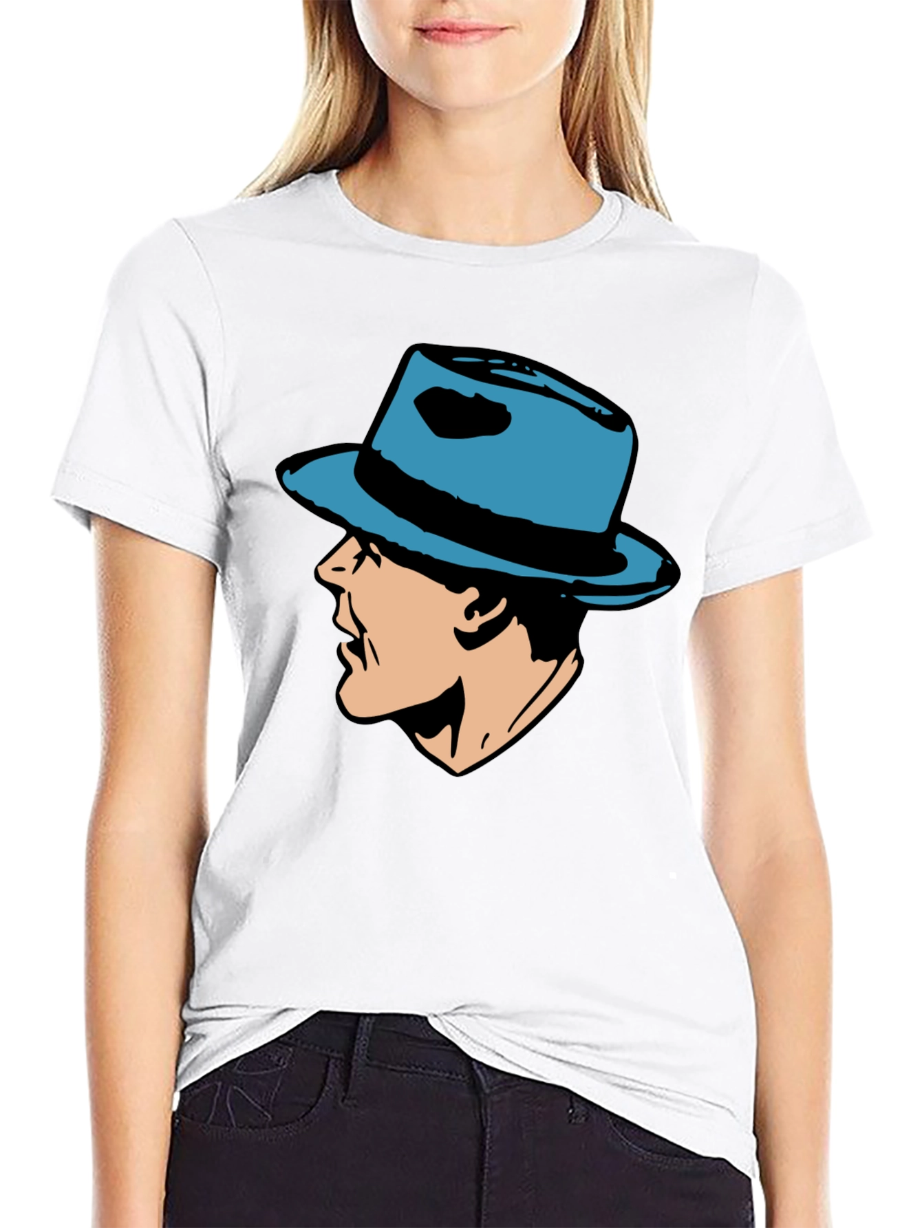 Black Retro Detective T-Shirt - Classic Comic Style Tee view 9