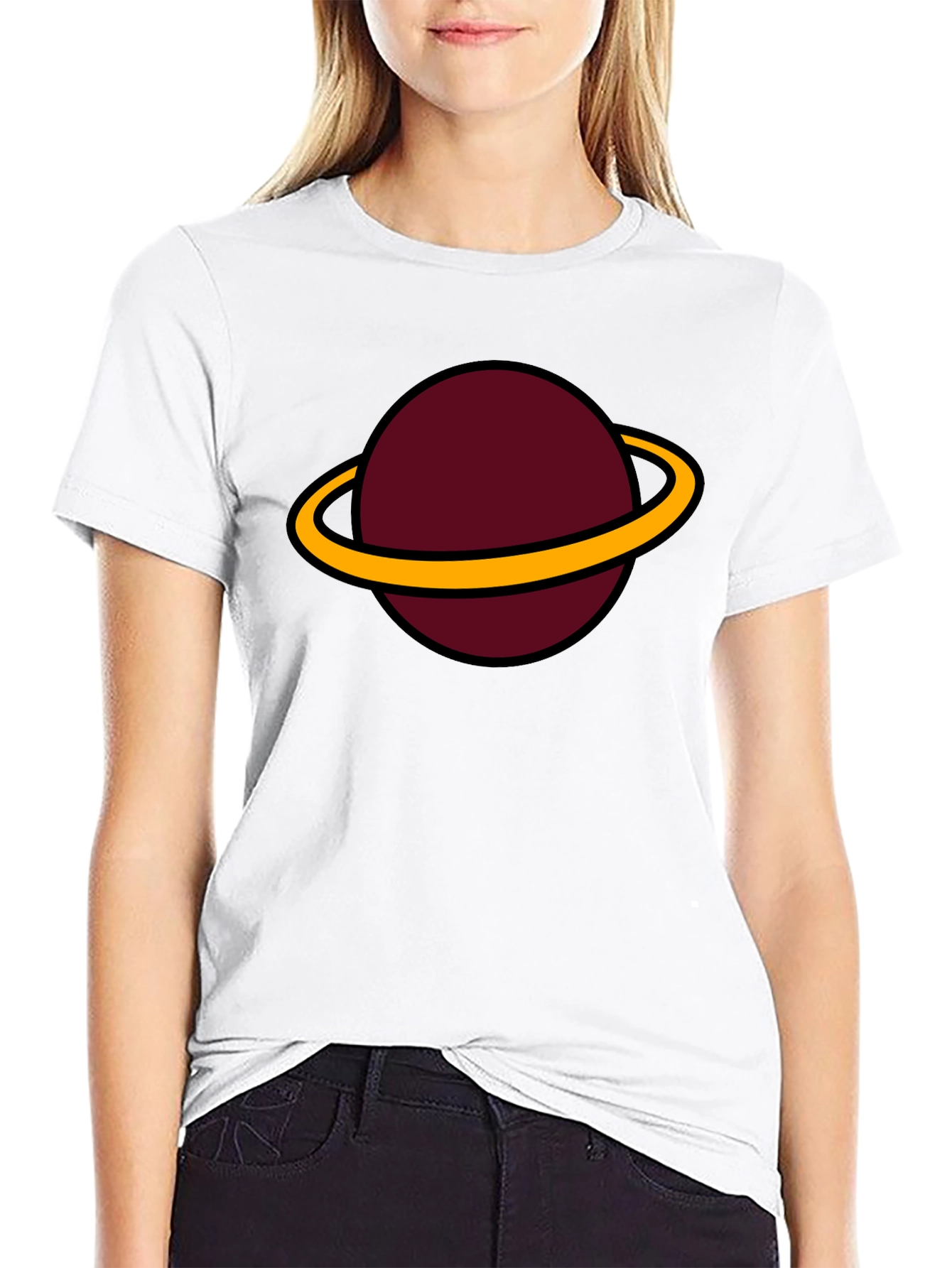 Black Planet Saturn Graphic Tee - Classic Black view 9