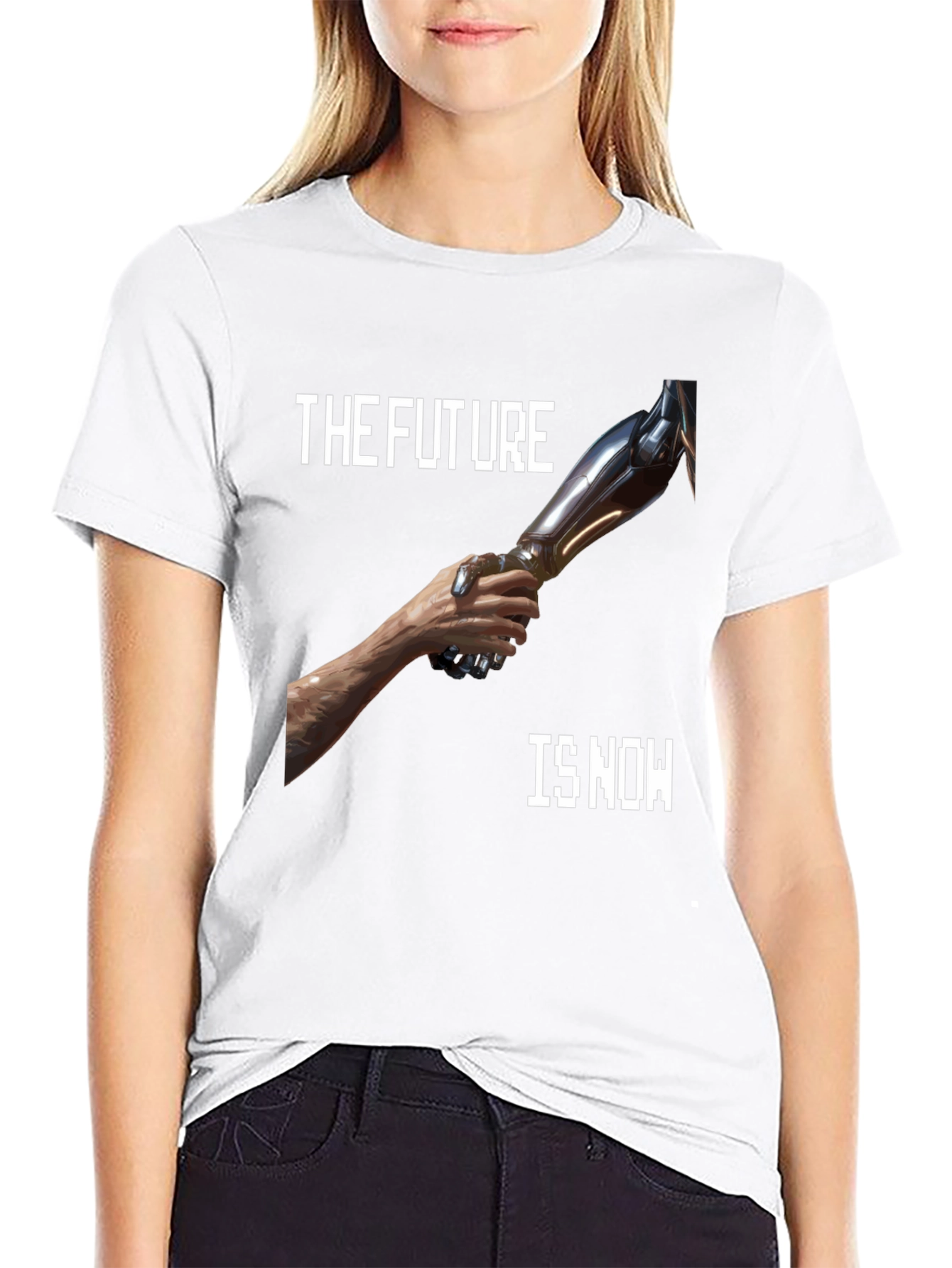 Black The Future is Now T-Shirt view 9