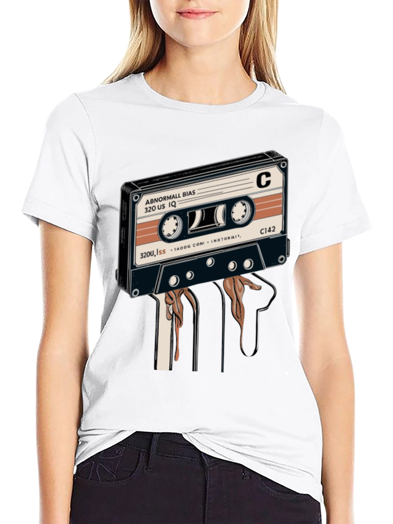 Black Retro Cassette Tape Graphic Tee - Black view 9