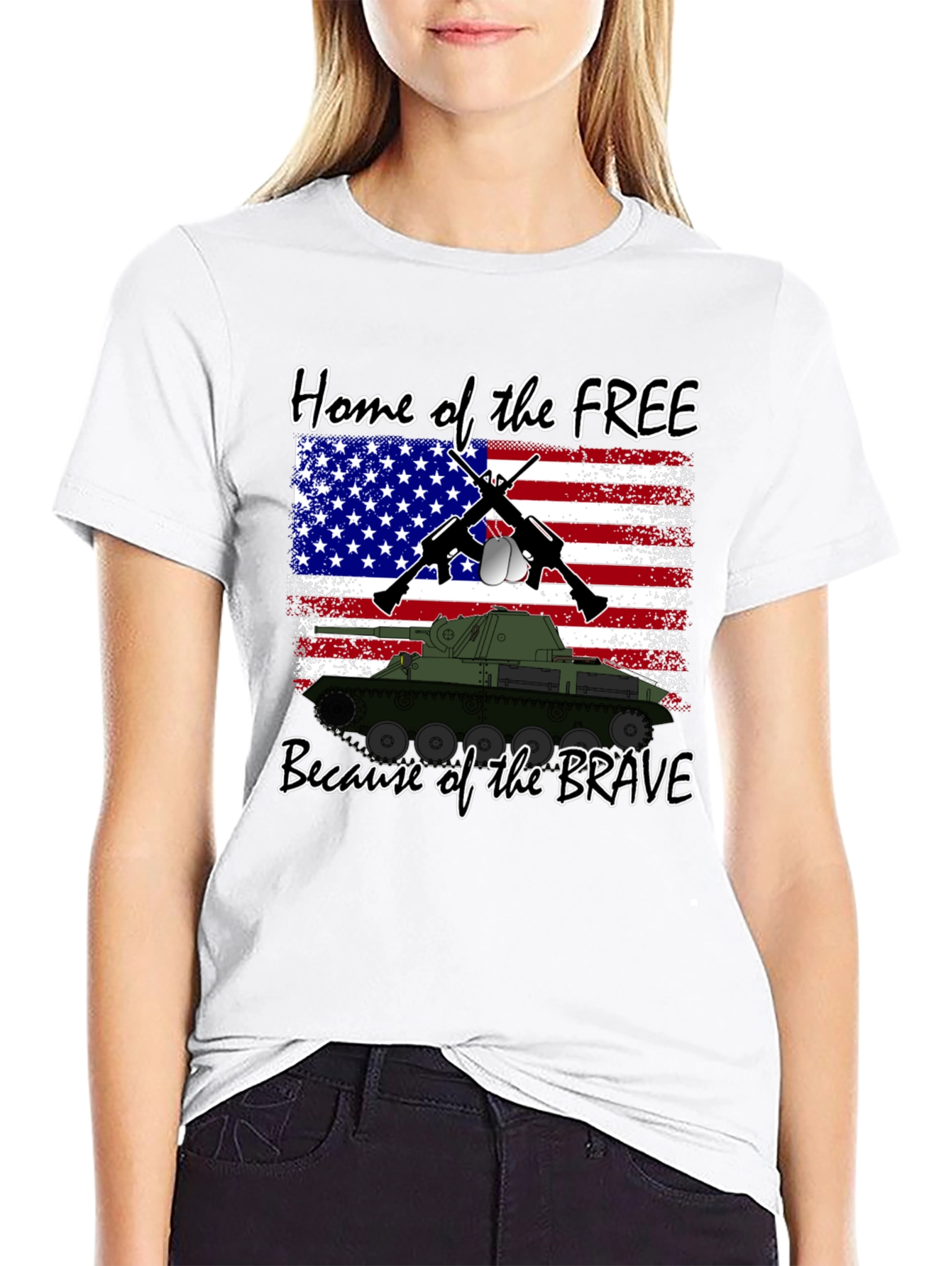 Black Home of the Free T-Shirt view 9