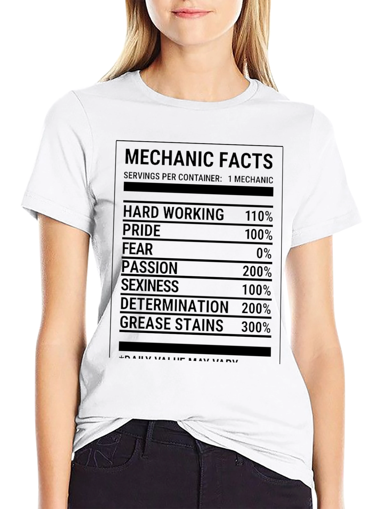 Black Mechanic Facts T-Shirt - Hard Working, Pride, Passion, Grease Stains! view 9