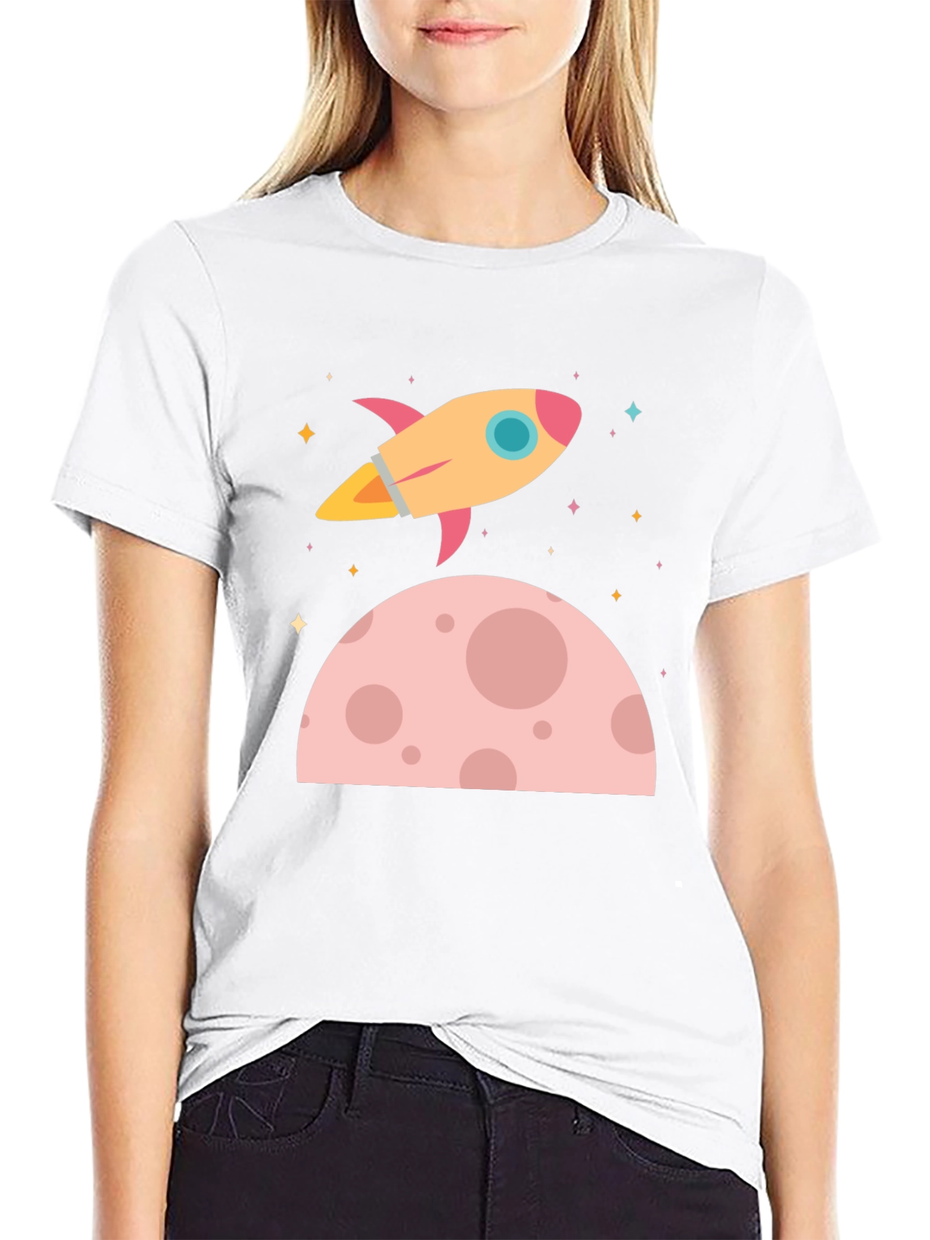 Black Rocket Launch Graphic T-Shirt - Space Adventure Tee view 9