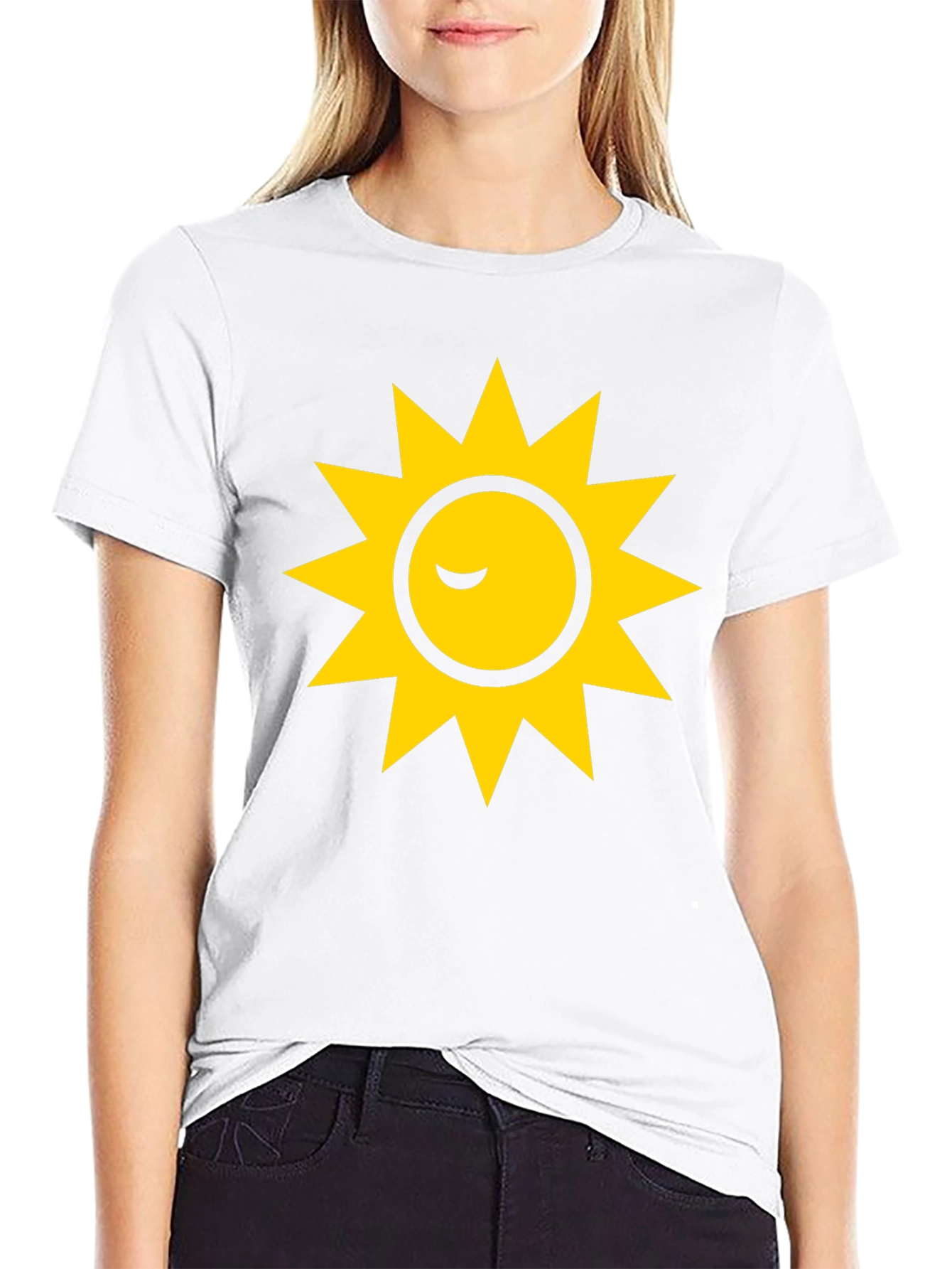 Black Sleepy Sun Graphic Black T-Shirt view 9