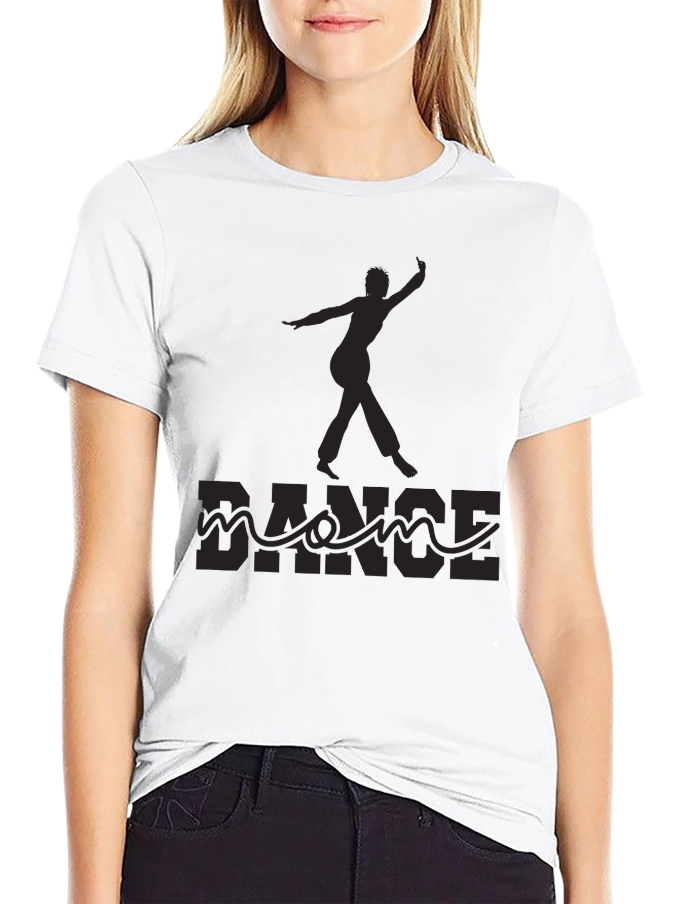 Black Dance Silhouette Graphic Tee - Black view 9