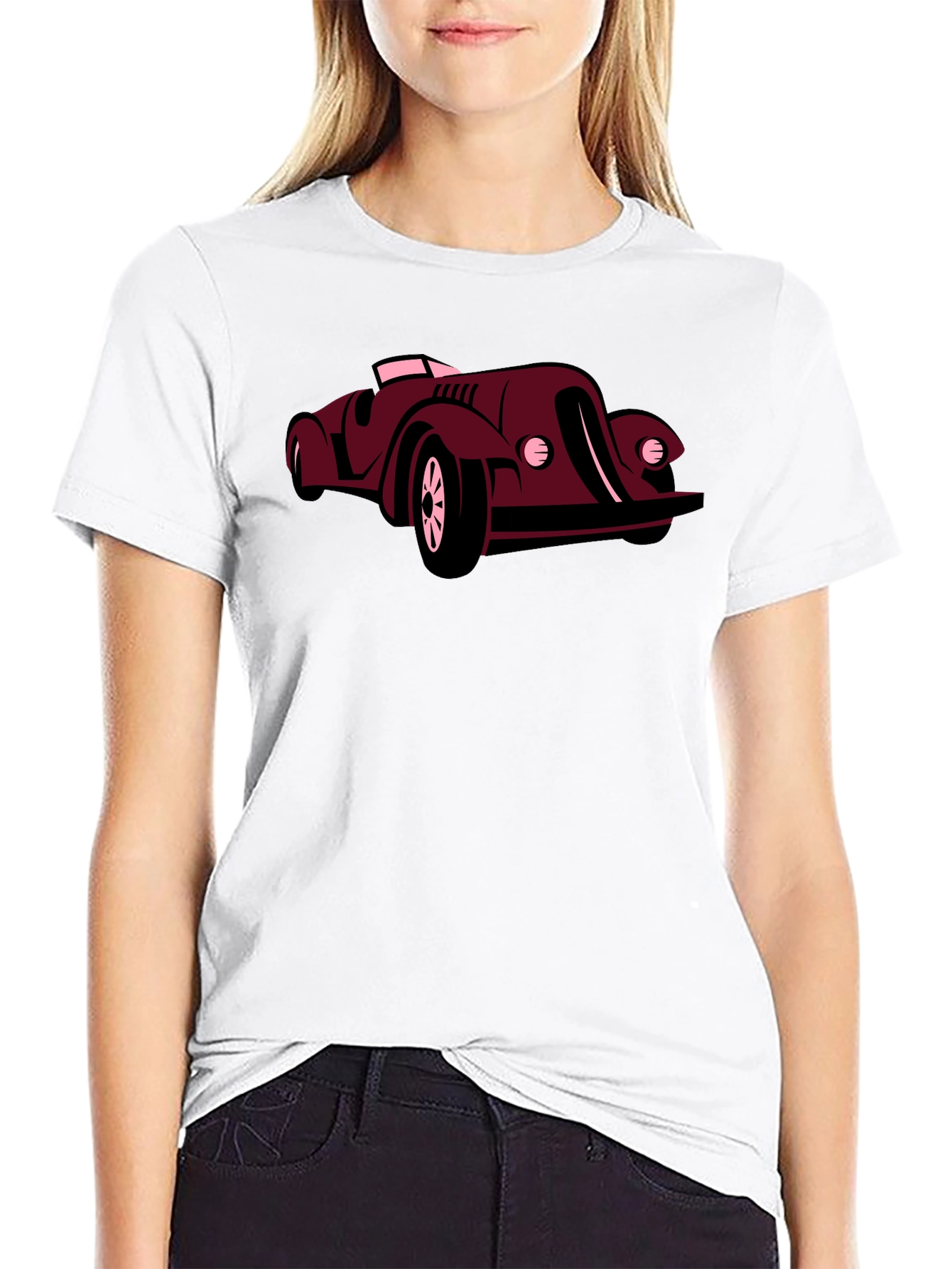 Black Vintage Car Graphic Tee - Retro Style view 9