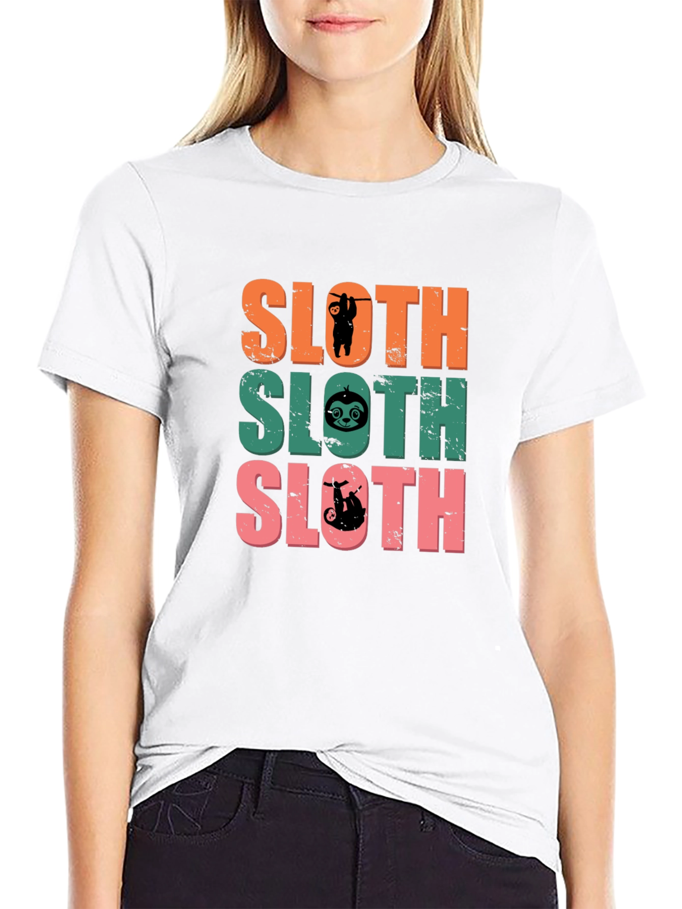 Black Sloth Graphic Print Tee - Fun & Quirky view 9