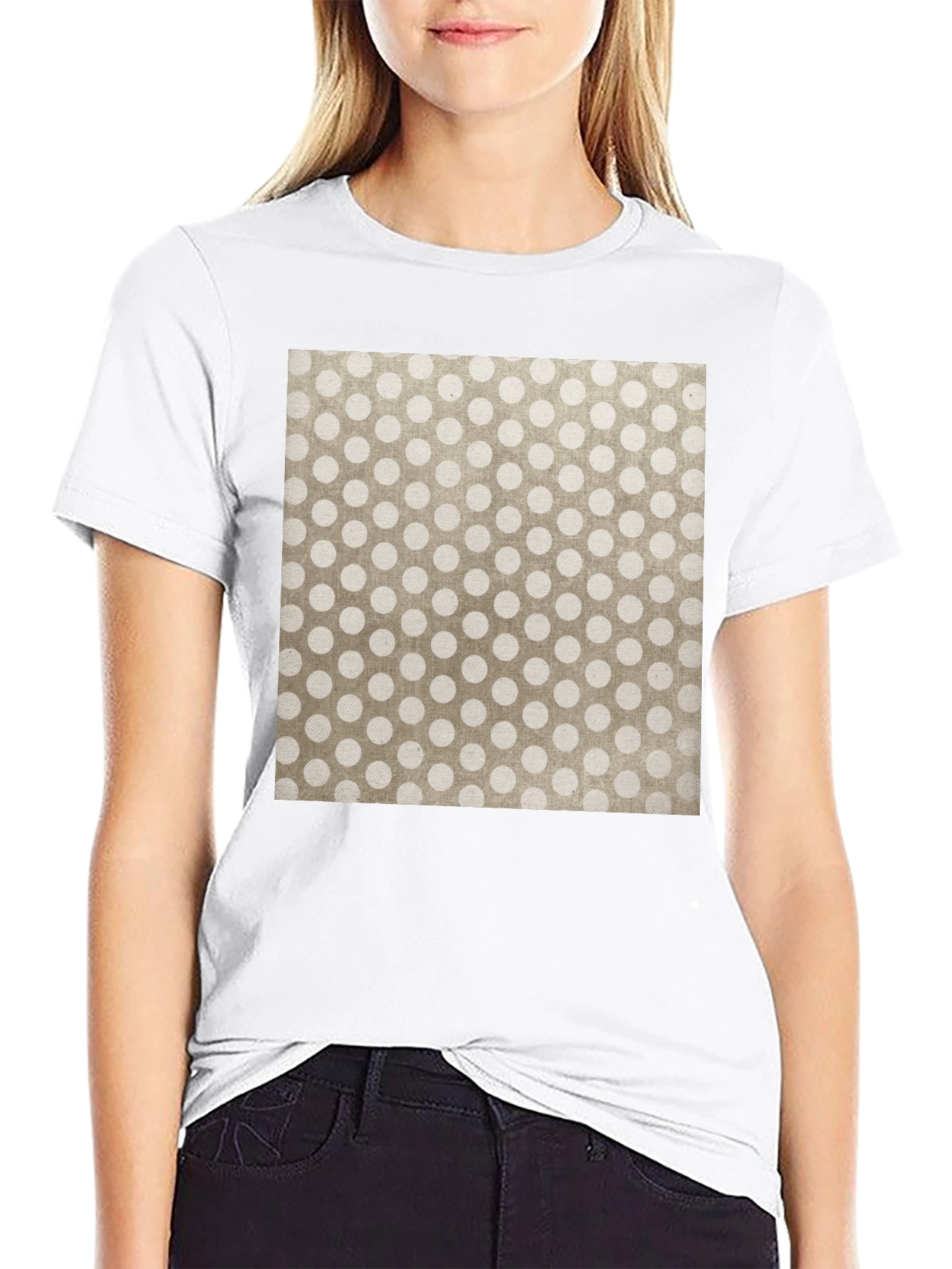 Black Polka Dot Tee - Stylish Casual Wear view 9