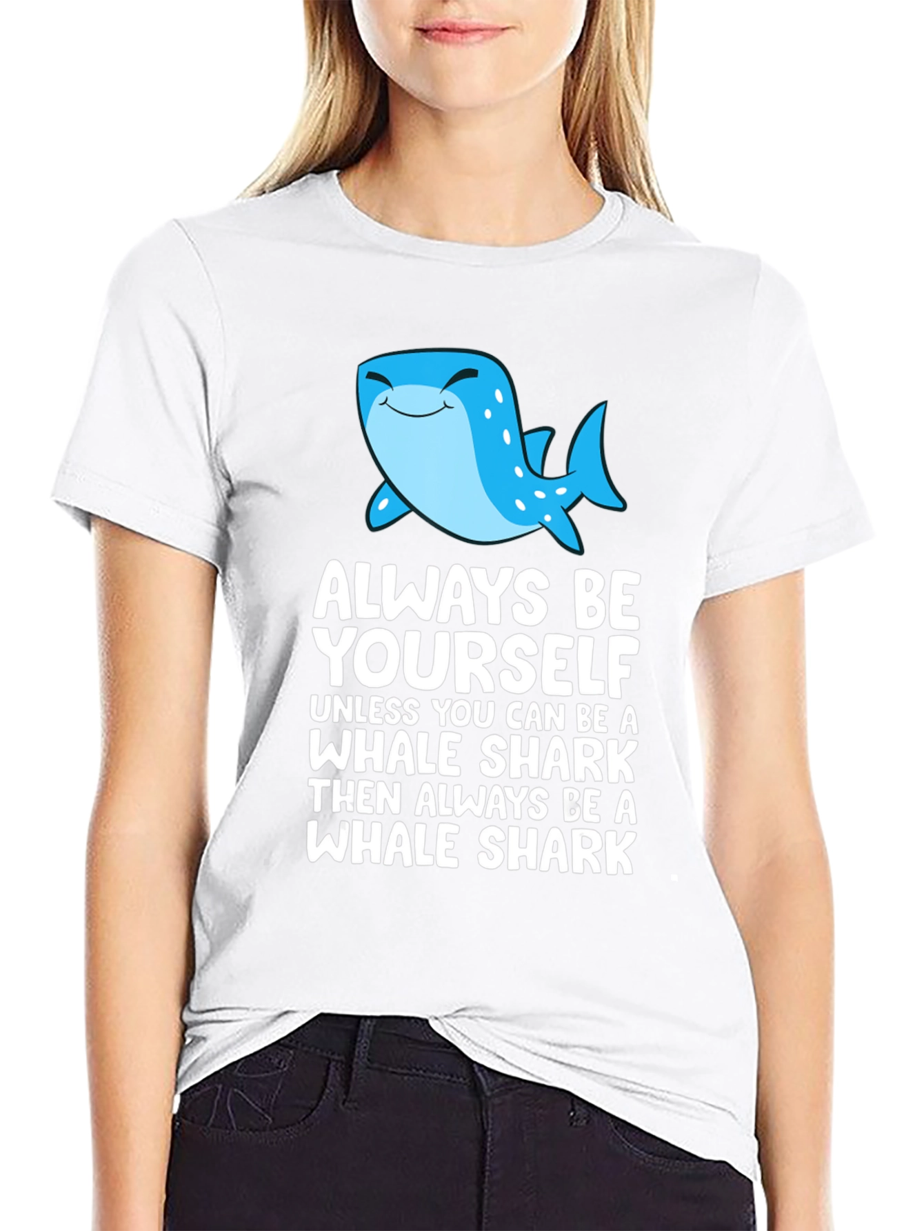 Black Whale Shark Graphic T-Shirt - Always Be Yourself Tee view 9