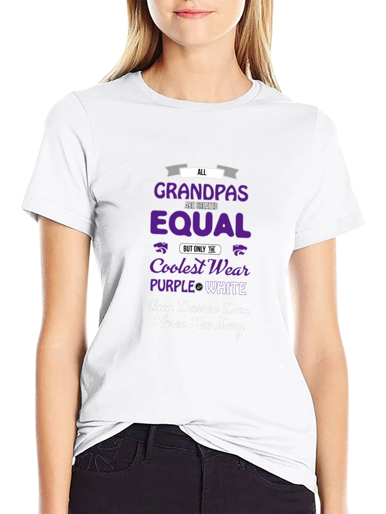 Coolest Grandpas Wear Purple & White T-Shirt - 9