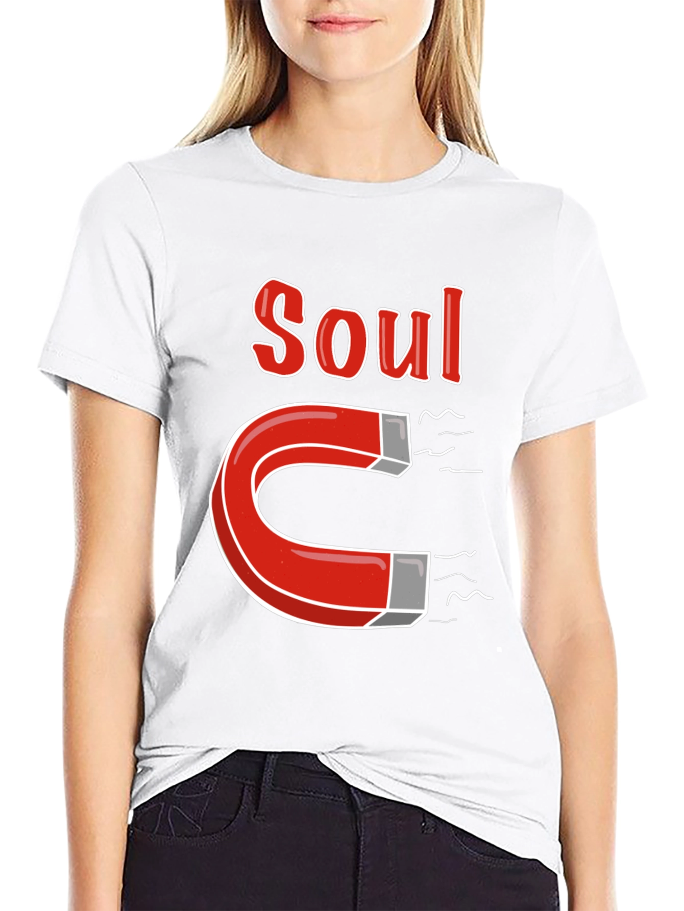 Black Soul Magnet Graphic T-Shirt - Black view 9