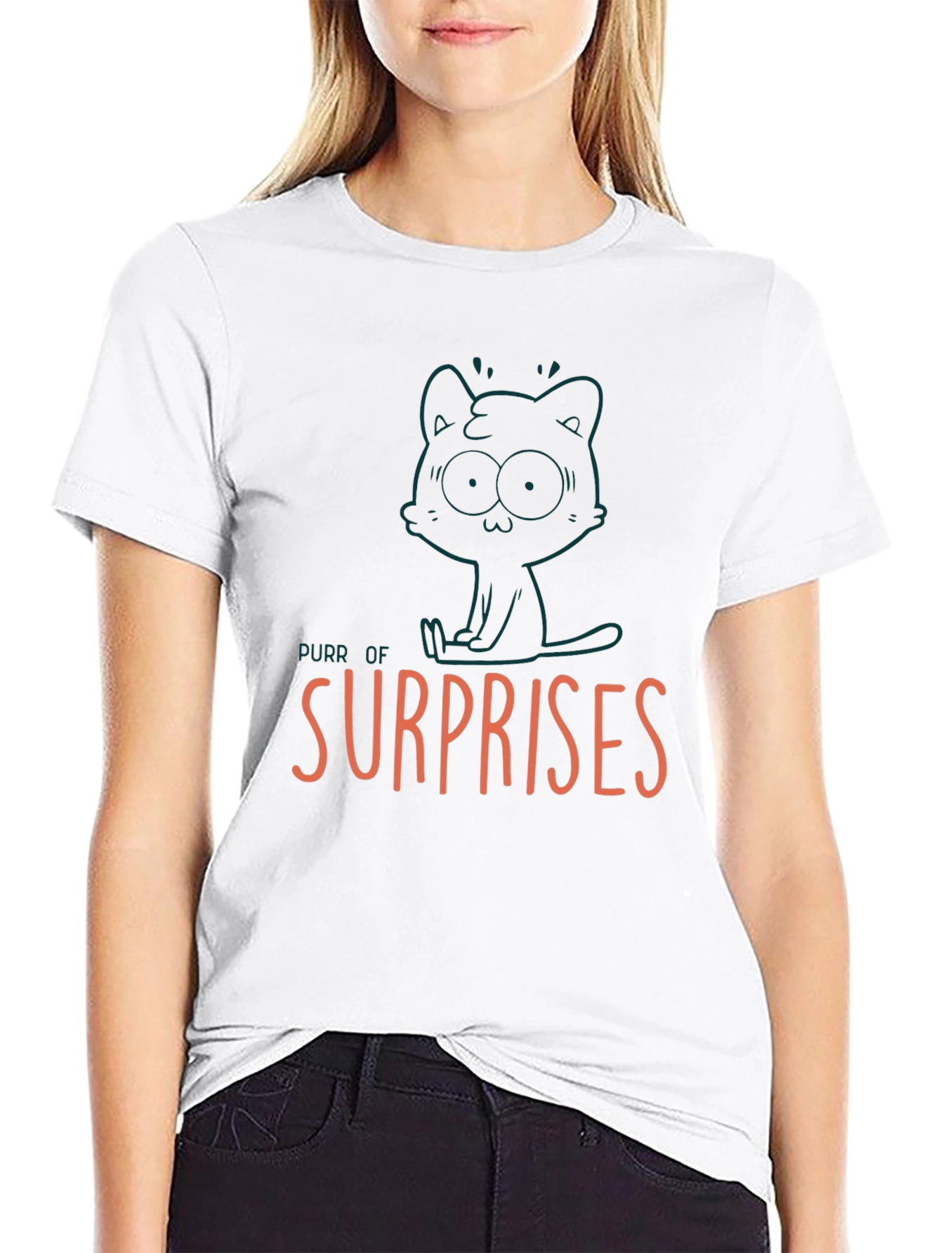 Black Purr of Surprises Graphic Tee view 9