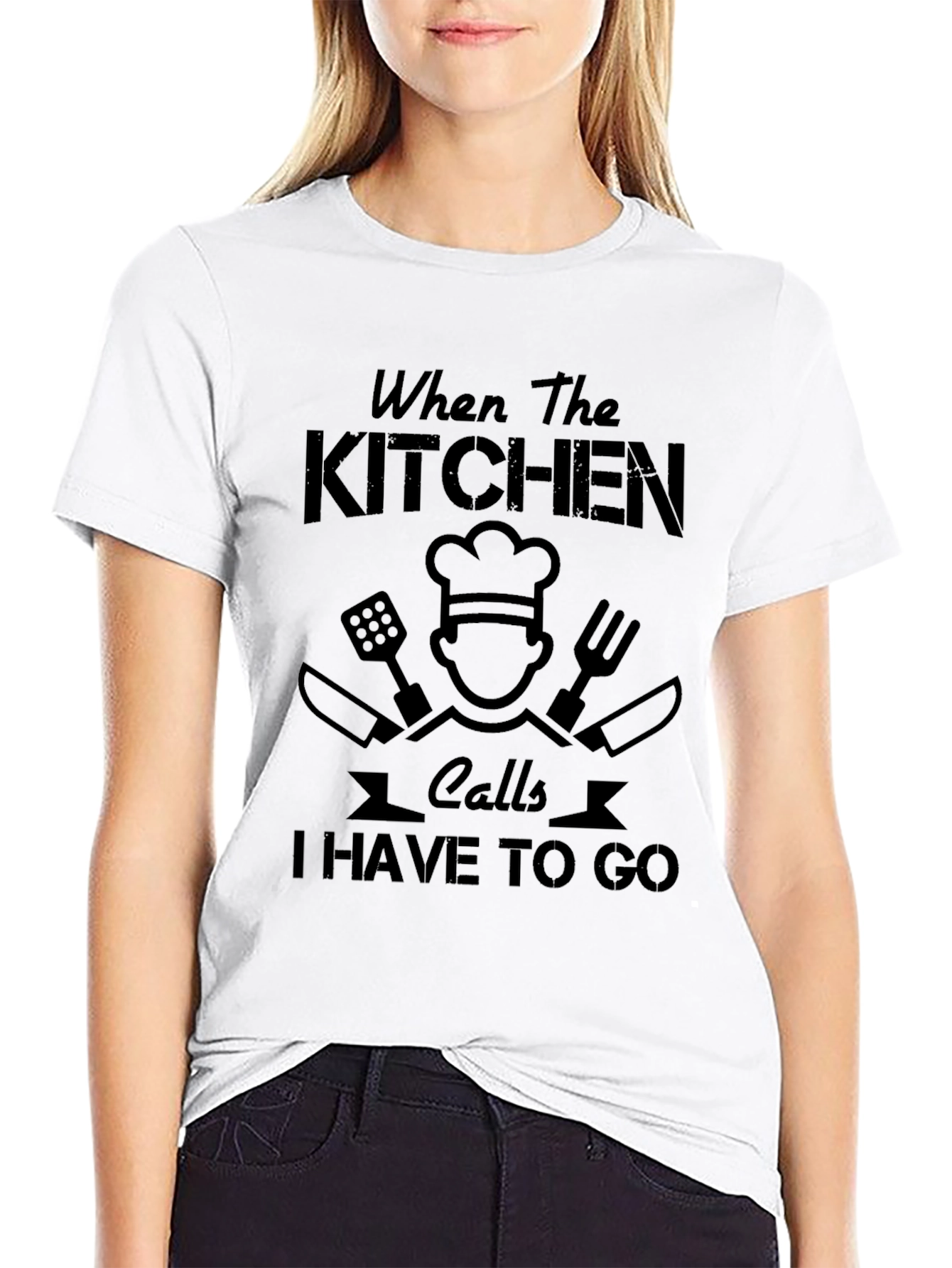 Black Chef's Call T-Shirt - Kitchen Humor Tee view 9