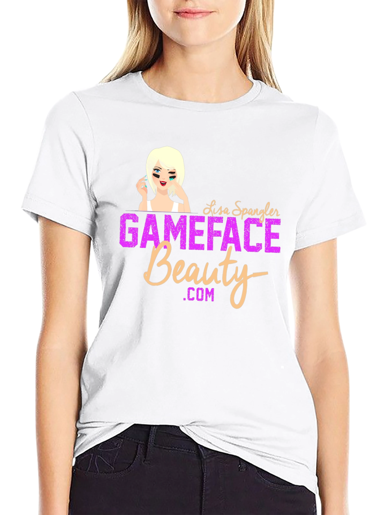 Black GameFace Beauty T-Shirt - Black, Graphic Tee view 9