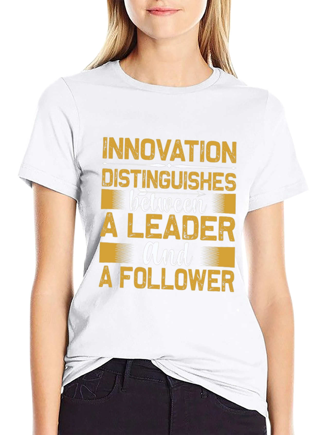 Black Innovation Leader Black Graphic Tee view 9