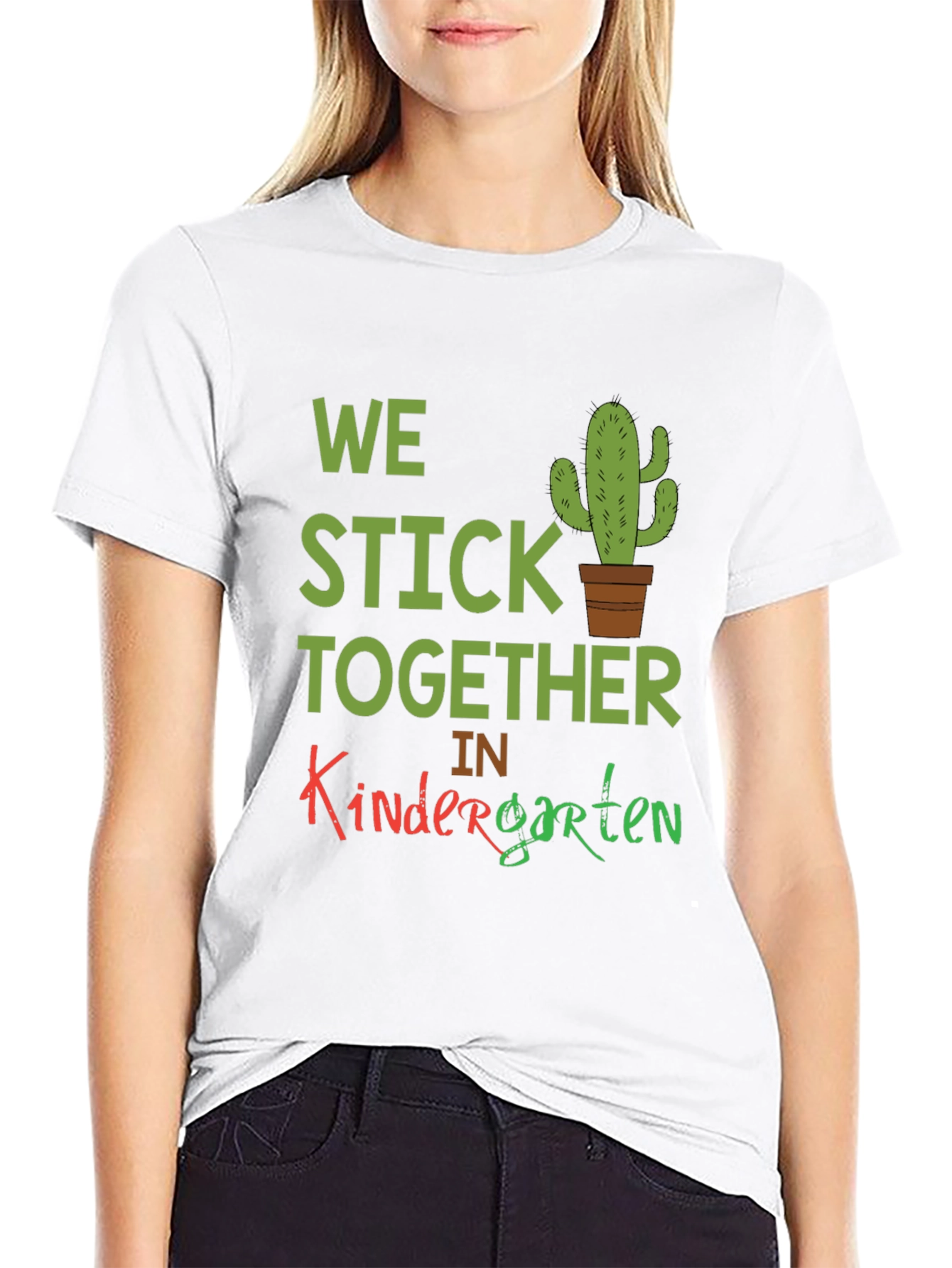 Black We Stick Together Kindergarten T-Shirt view 9