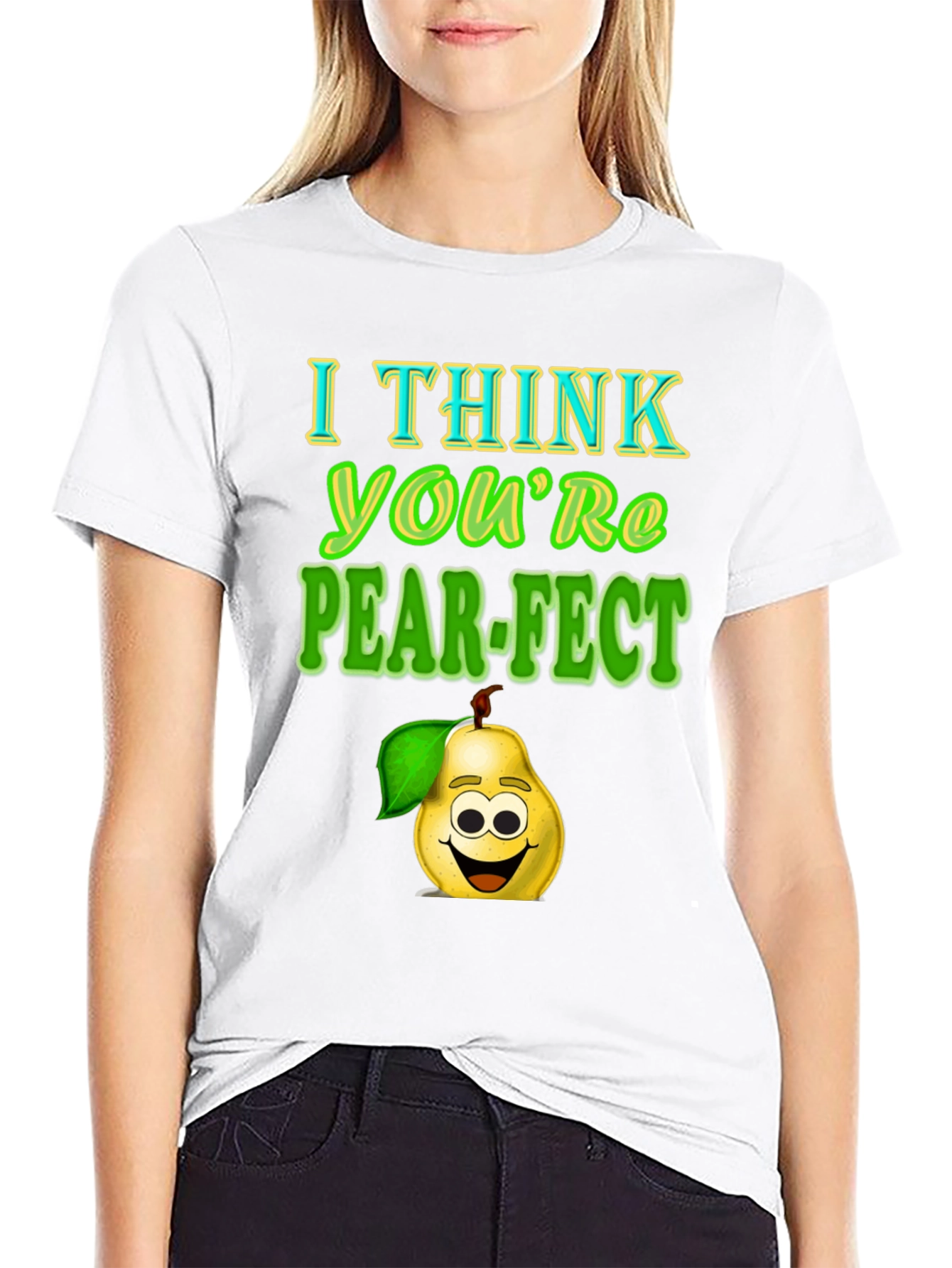 Black Pear-fect T-Shirt: Funny Fruit Pun Tee view 9