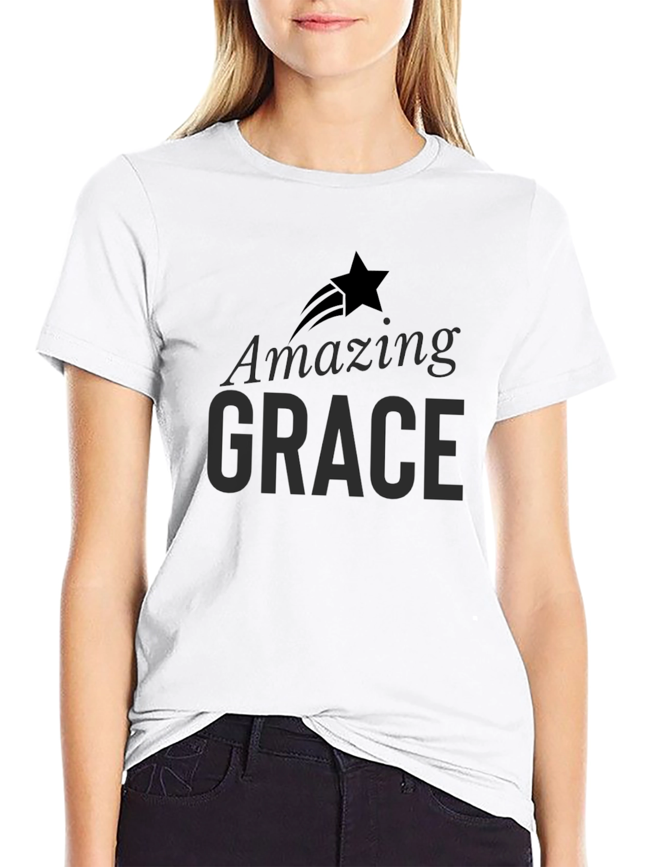 Black Amazing Grace Tee - Stylish Comfort view 9