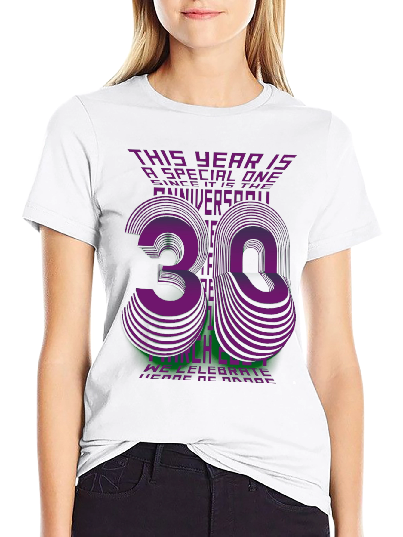 Black 30th Anniversary Celebration T-Shirt view 9