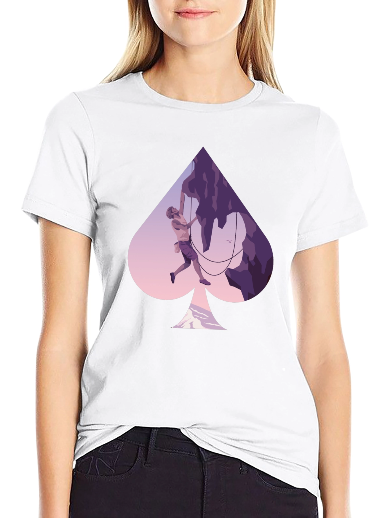 Black Climbing Spade Graphic T-Shirt view 9