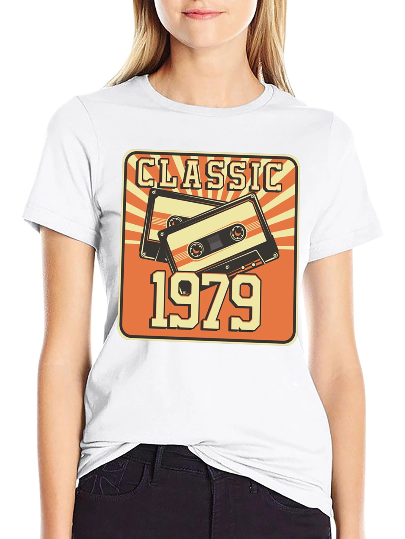 Black Classic 1979 Cassette Tape Graphic T-Shirt view 9