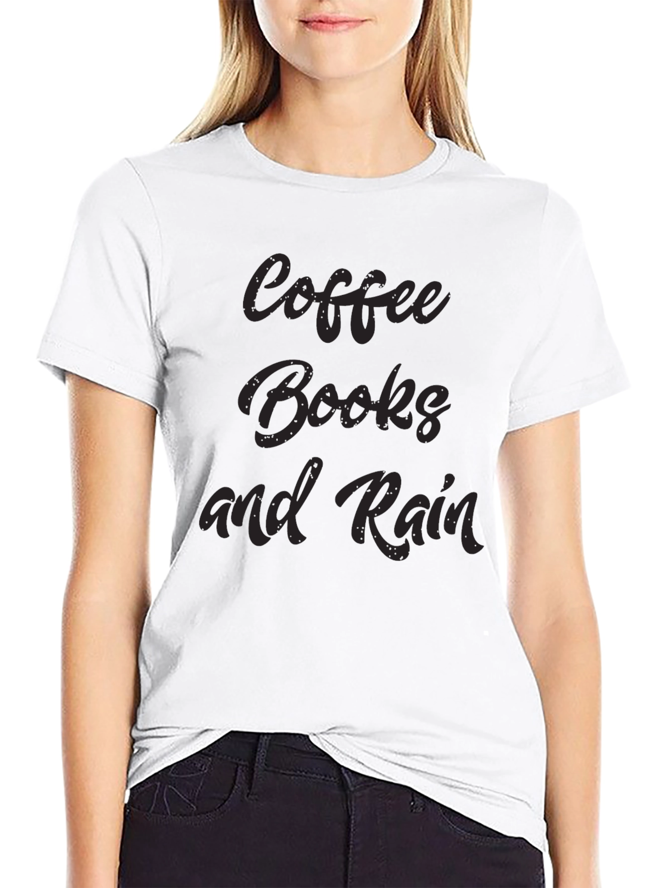 Black Coffee Books and Rain Black Tee view 9