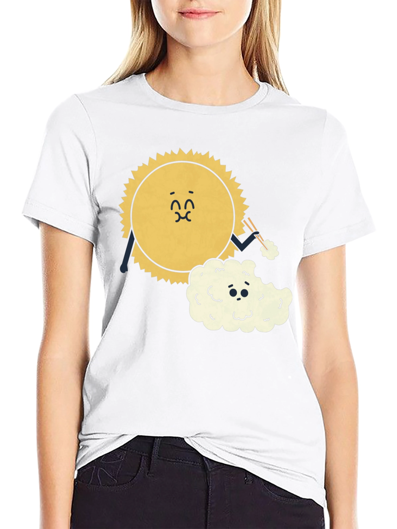 Black Sun Eating Cloud Graphic Tee - Black Cotton Blend view 9