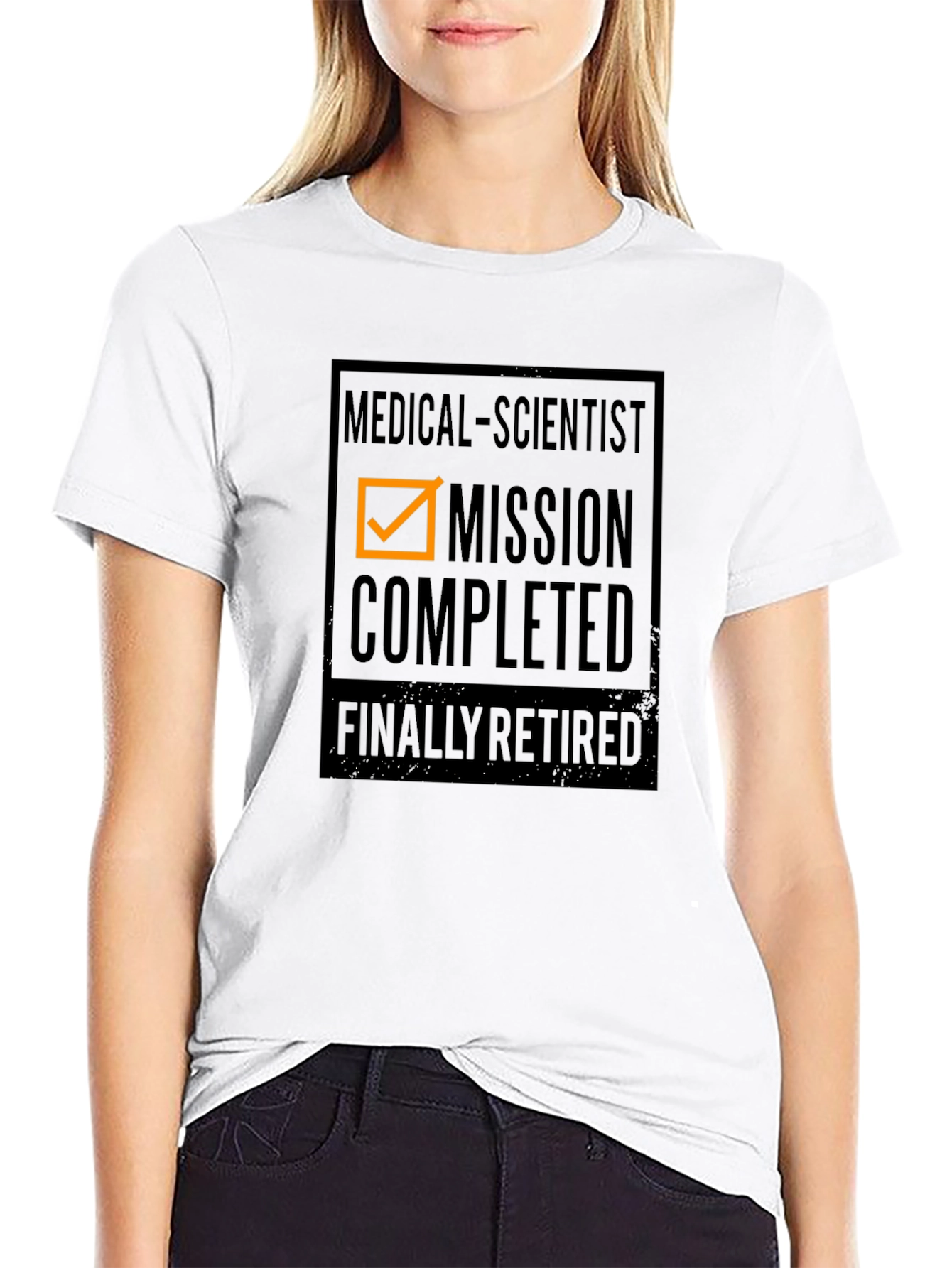 Black Medical Scientist Retirement T-Shirt - Mission Completed! view 9