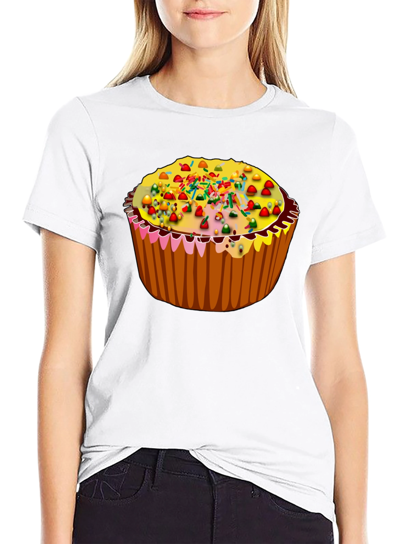 Black Cupcake T-Shirt - Sweet Treat Graphic Tee view 9