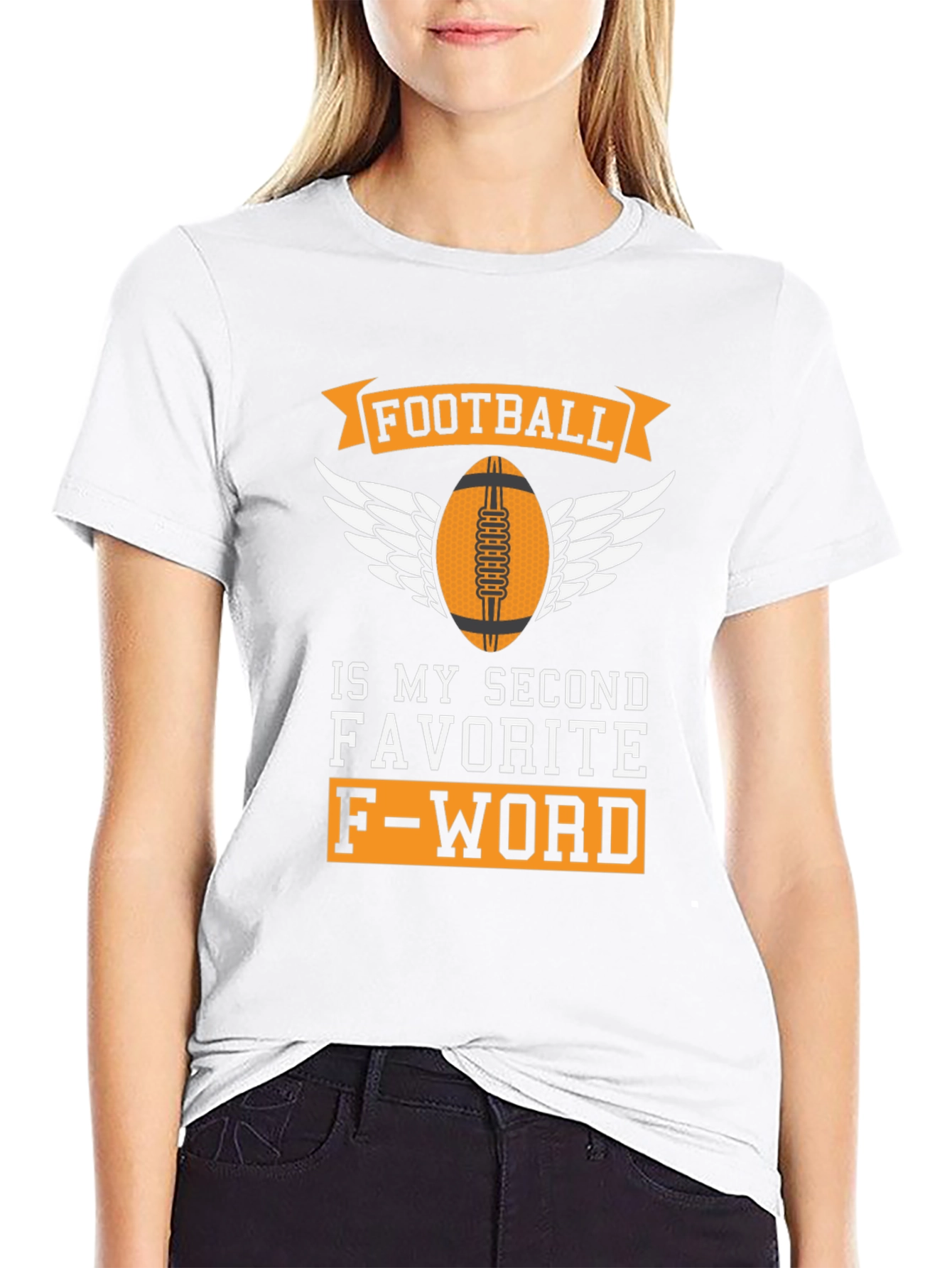 Black Football My Second Favorite F-Word T-Shirt view 9