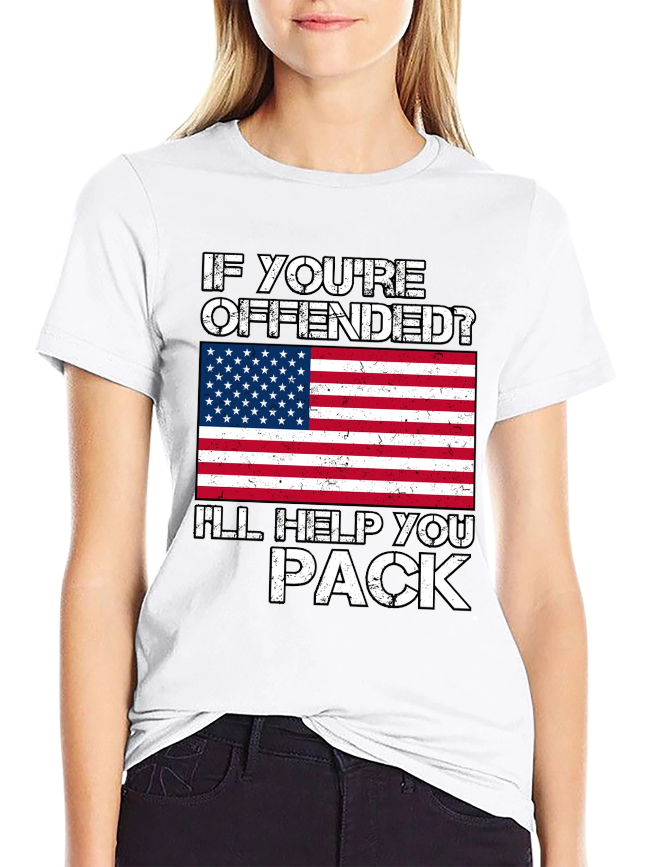 Black Offended? I'll Help You Pack T-Shirt view 9