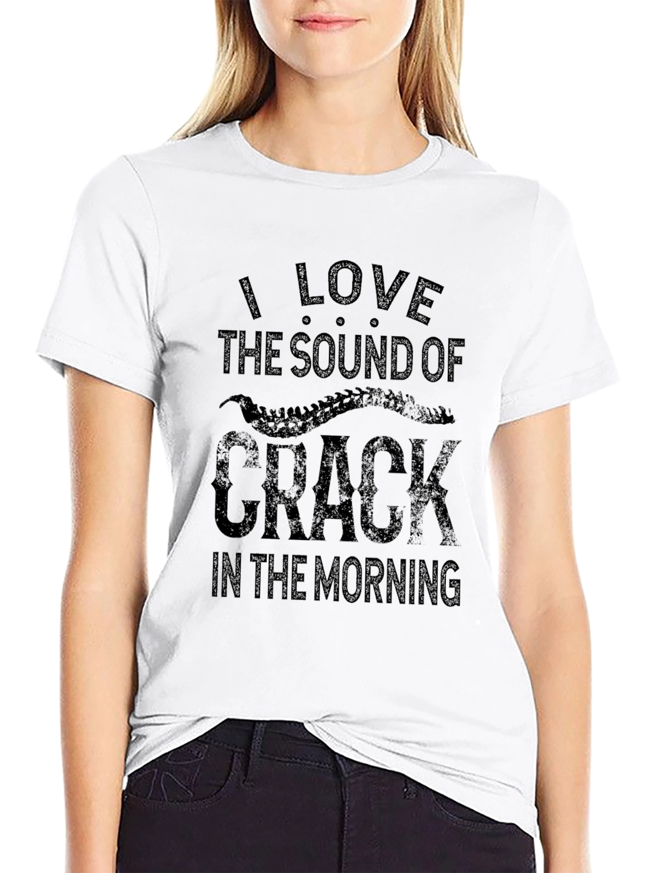 Black I Love the Sound of Crack T-Shirt view 9