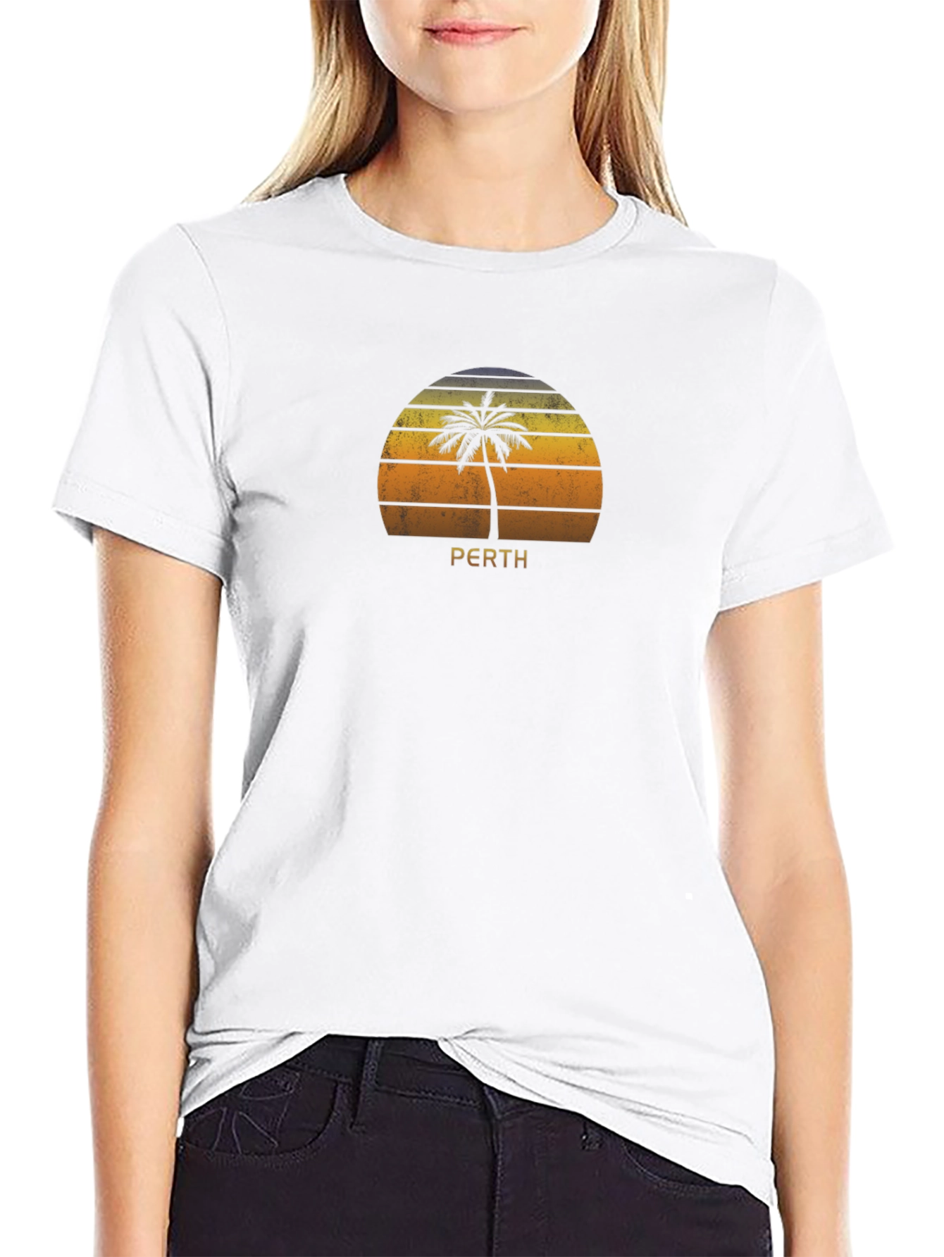 Perth Palm Sunset T-Shirt - Vintage Style - 9