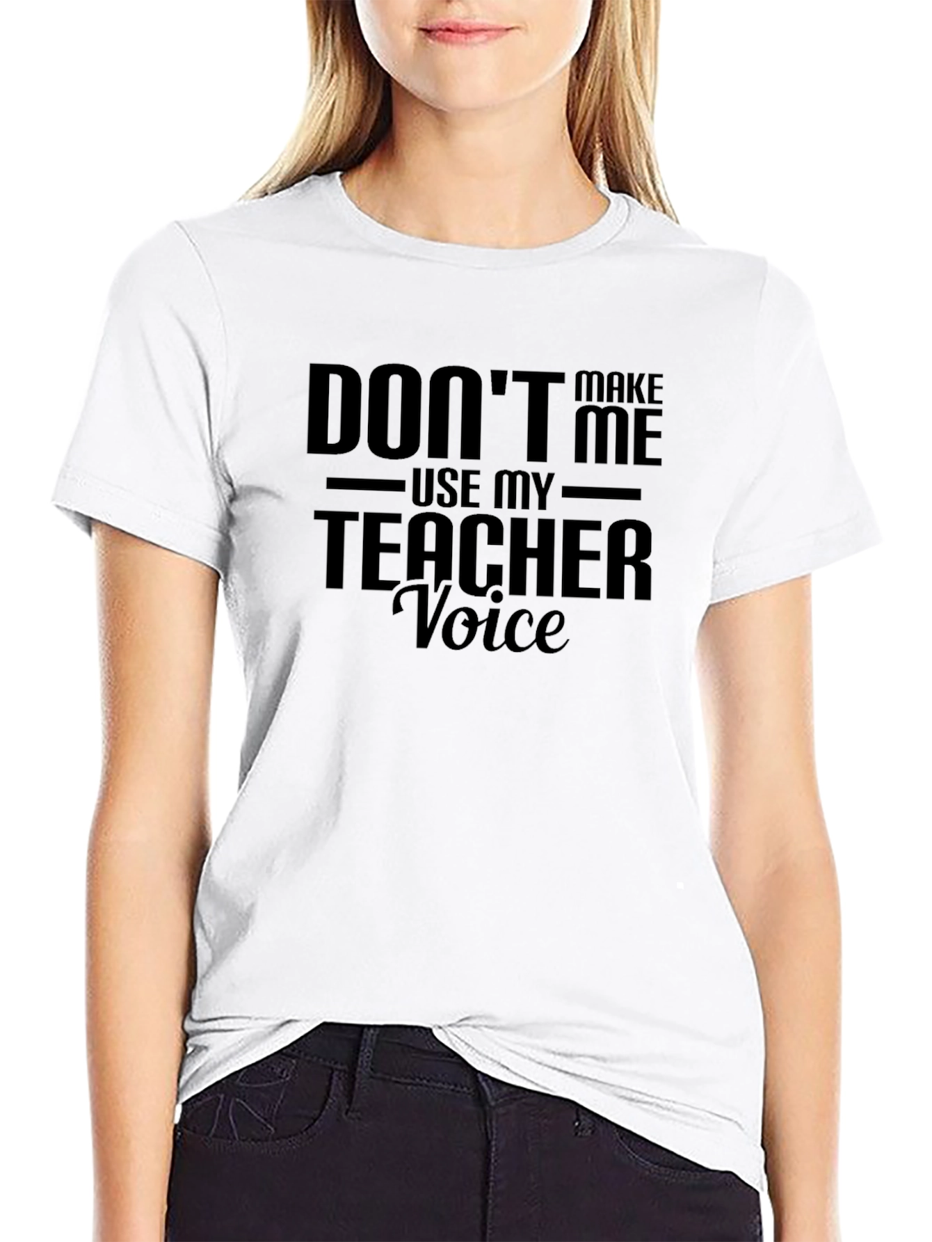 Black Teacher Voice Funny Black Graphic Tee view 9