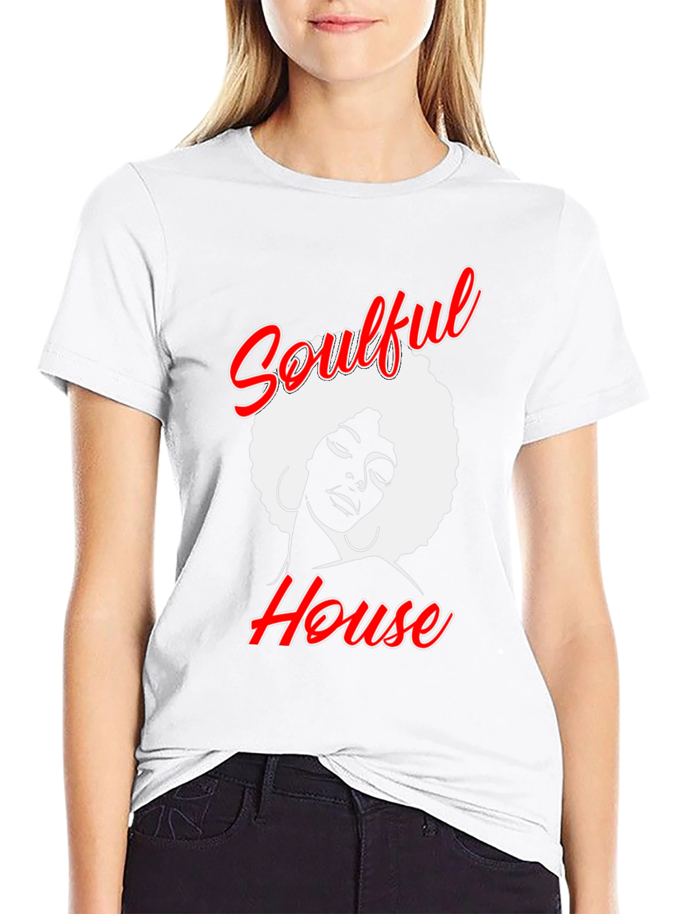 Black Soulful House Graphic T-Shirt - Black view 9