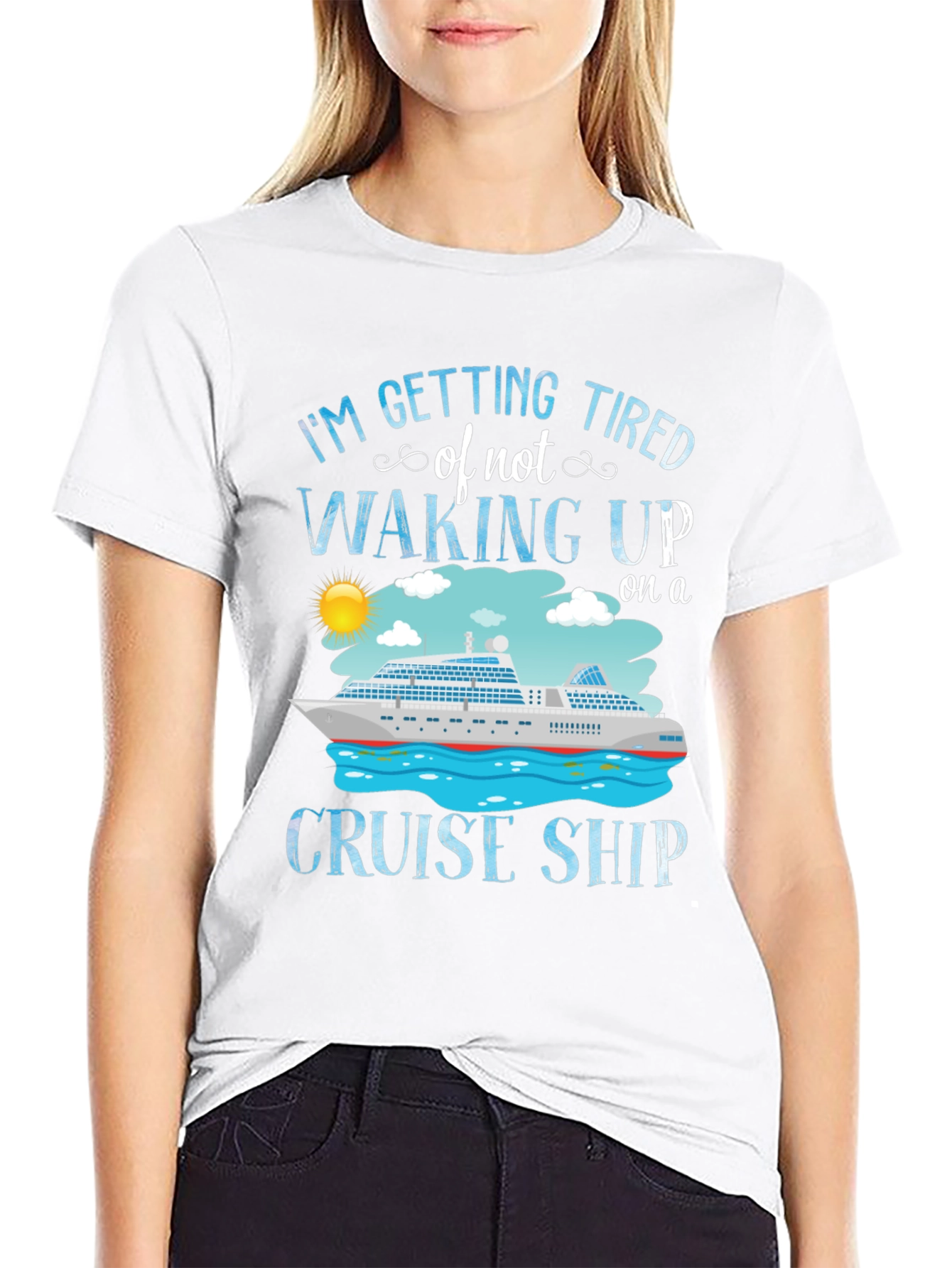 Black Cruise Ship T-Shirt - I'm Getting Tired view 9