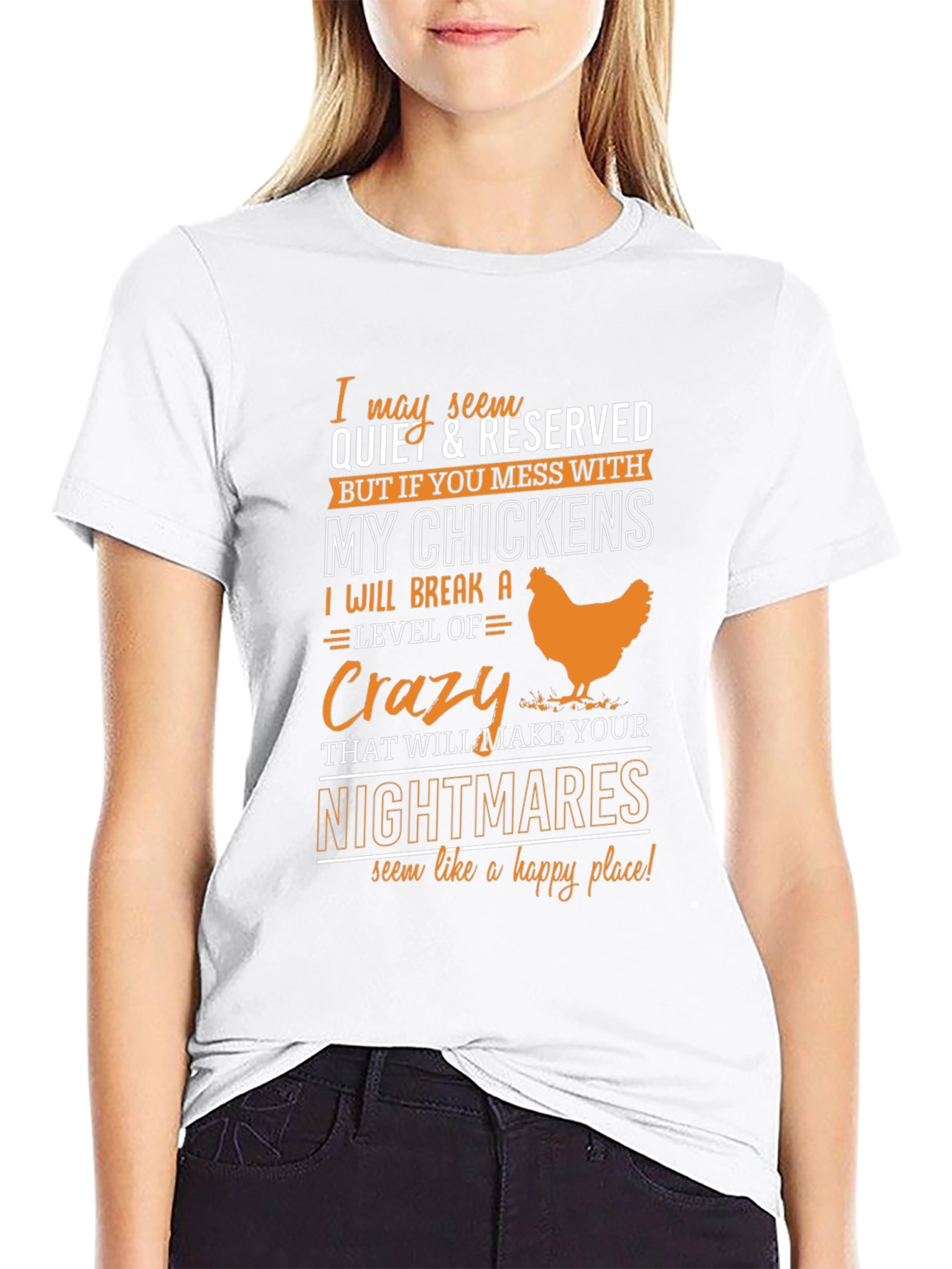 Black Crazy Chicken Lover T-Shirt view 9