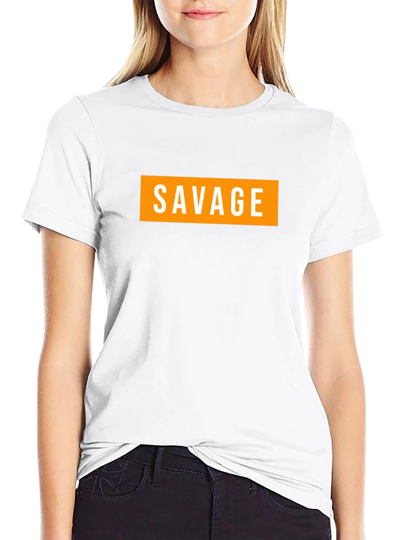 Black Men's Savage Graphic Tee - Bold Streetwear Style view 9