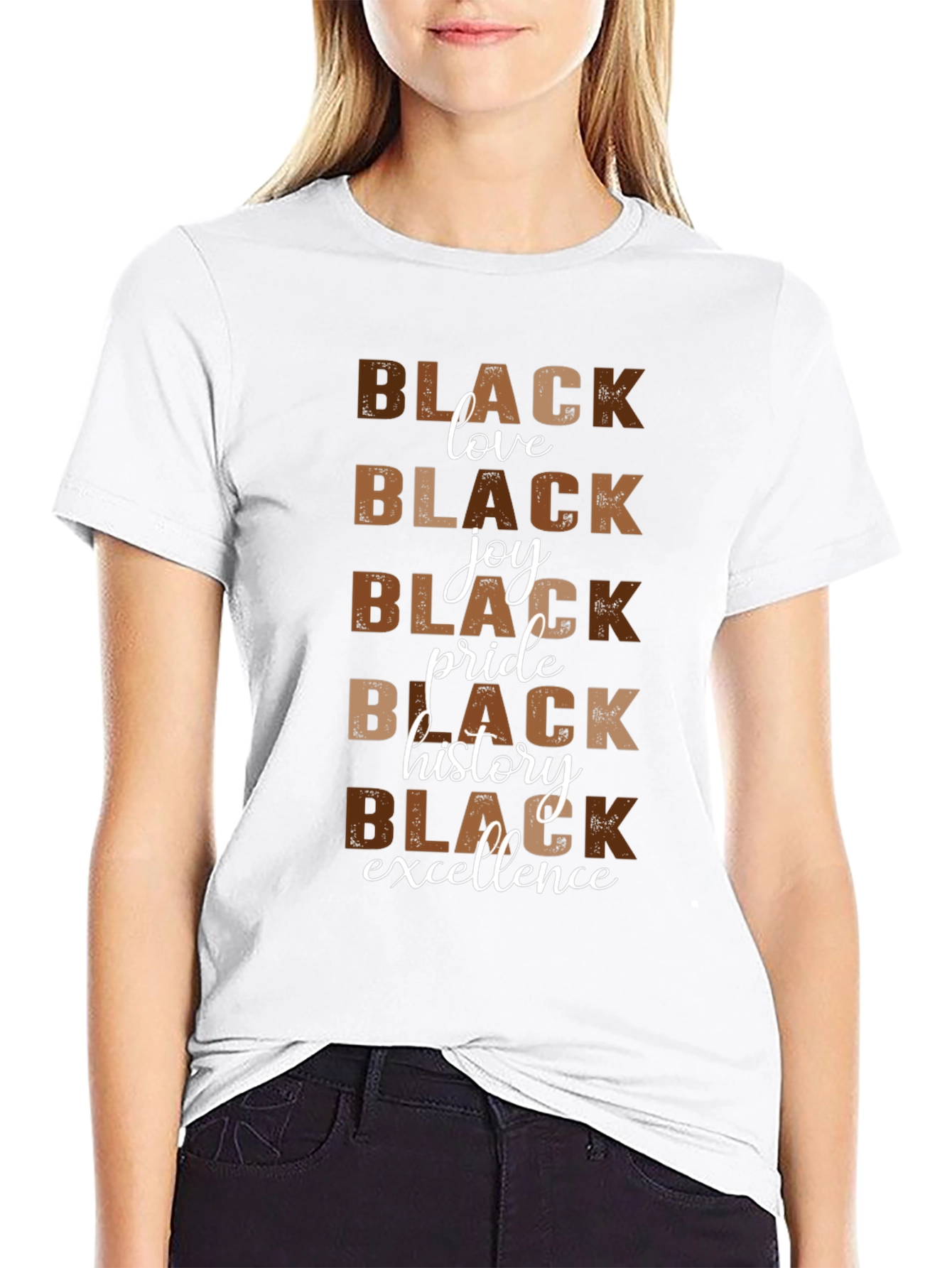 Black Black History Pride Excellence T-Shirt view 9