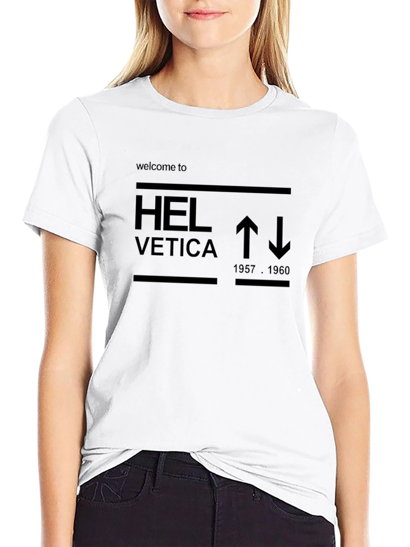 Black Helvetica T-Shirt - Modern Graphic Tee view 9